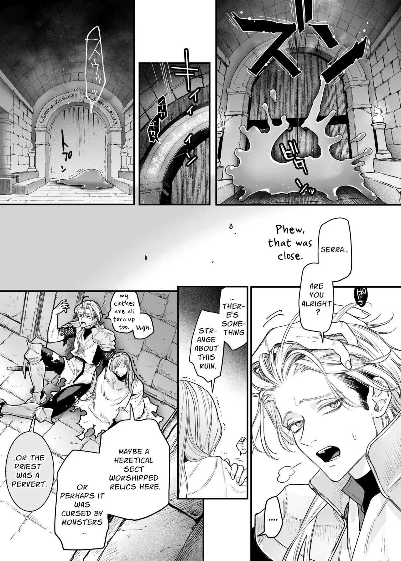 Tada no Osananajimi no Hazudatta Kiyoshi Kishi ga Danjon no Misshitsu de Sekinen no Shūchaku o Kokuhaku Shitekita!?｜The Holy Knight Who Was Supposed To Be My Friend Confesses His Obsession For Me In A Dungeon Room page 36 original parody - sole female sole male hentai manga - read online free
