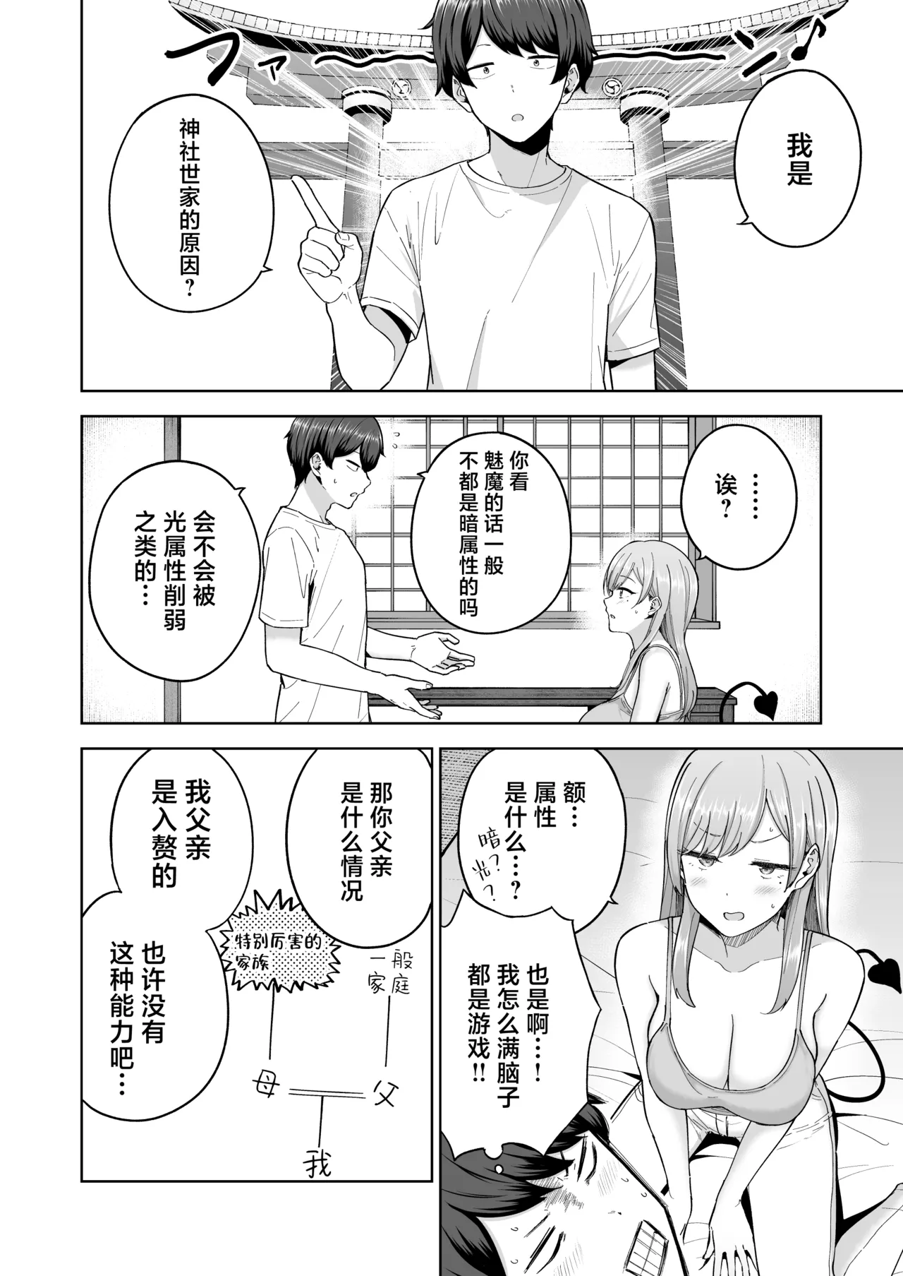 [manymanyrain (Amagasa Ikuta)] Succubus-san Chi no Kazoku Kankei - The Succubus Family Chronicles | 魅魔小姐的家族关系 [白杨汉化组] [Digital] [Digital] page 15 original parody - sole female sole male hentai manga - read online free