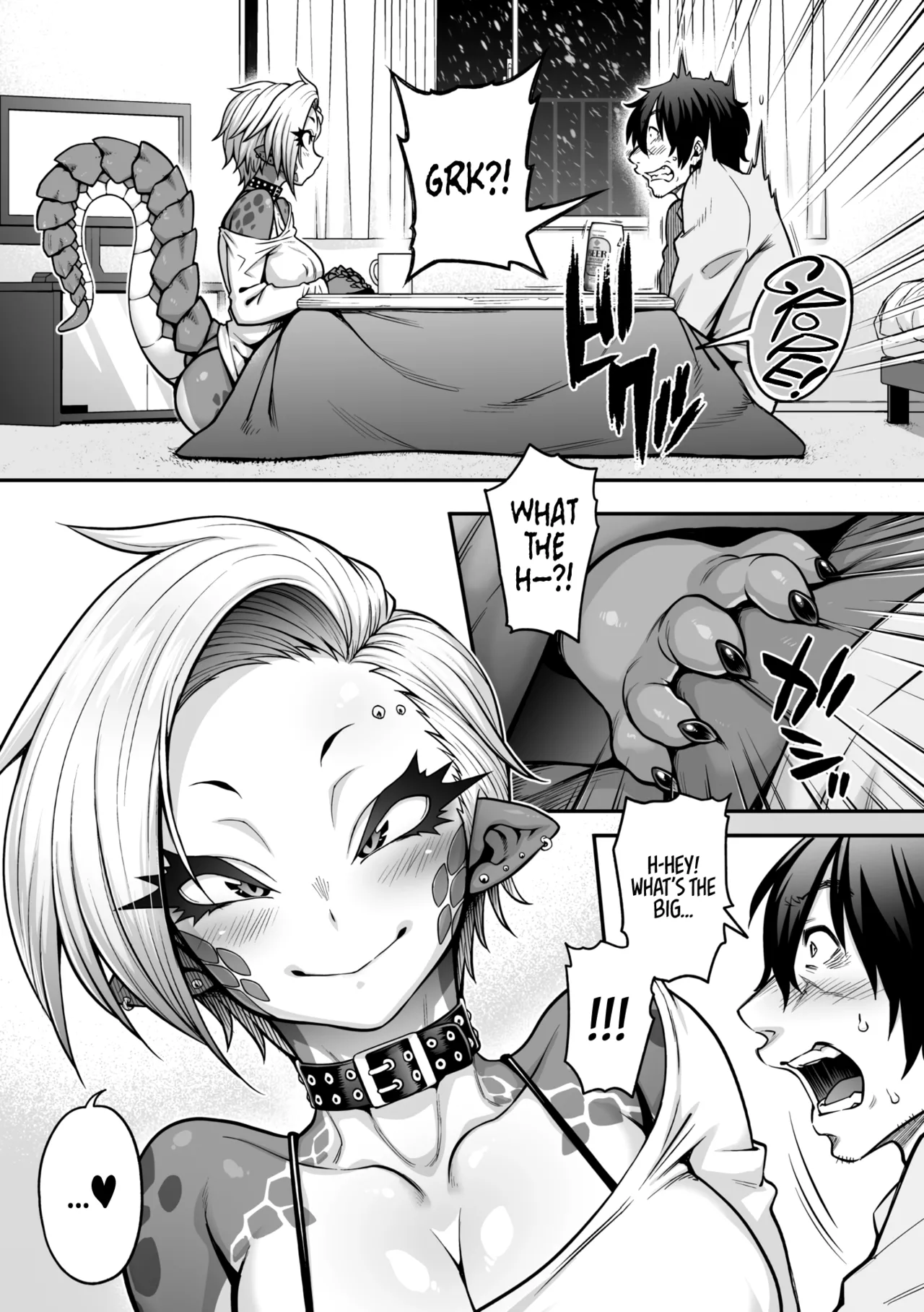 Yukifuru Yoru no Reptile | Reptile on a Snowy Night page 9 - big breasts piercing hentai manga - read online free