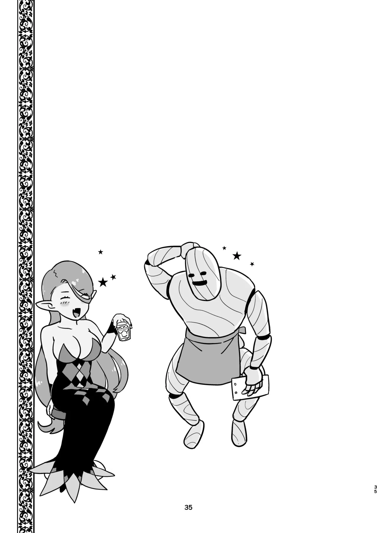 Witch Lady-san ni Sinuhodo Aisareru Hon 2 page 34 featuring eight dragon quest viii parody - big breasts eye-covering bang hentai manga - read online free