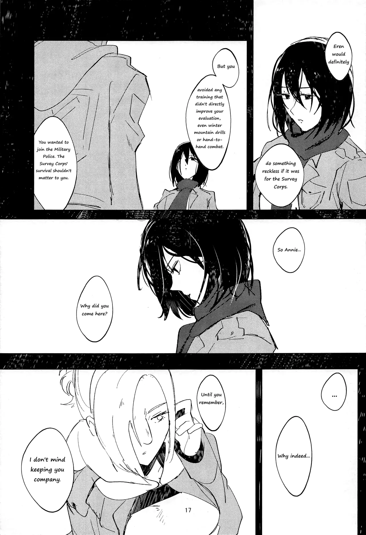 Guinea Pig page 16 featuring mikasa ackerman shingeki no kyojin parody - rough translation yuri hentai manga - read online free
