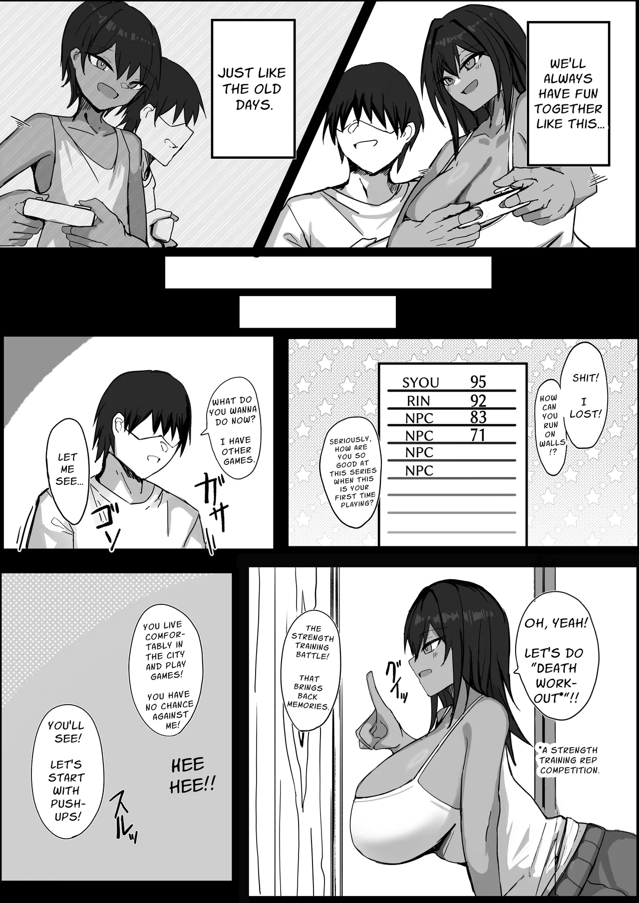 Mukashi Otoko dato Omotteta Kasshoku Bakunyuu Osananajimi to H Suru Hon Zenpen | Sex With My Tanned Busty Friend Who I Used To Think Was A Guy - Page 8