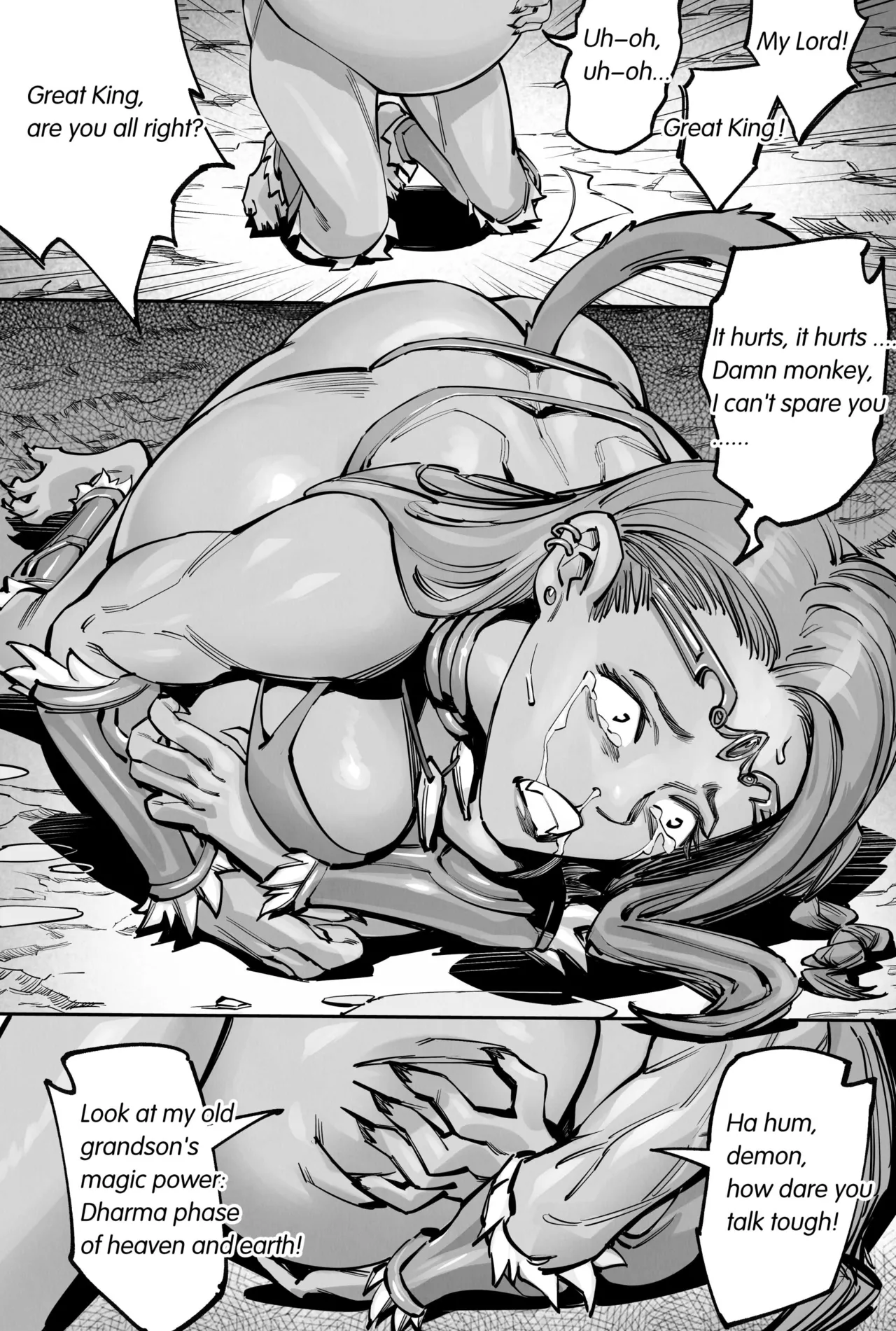 Cyan Lion page 10 featuring sun wukong journey to the west parody - muscle ryona hentai manga - read online free