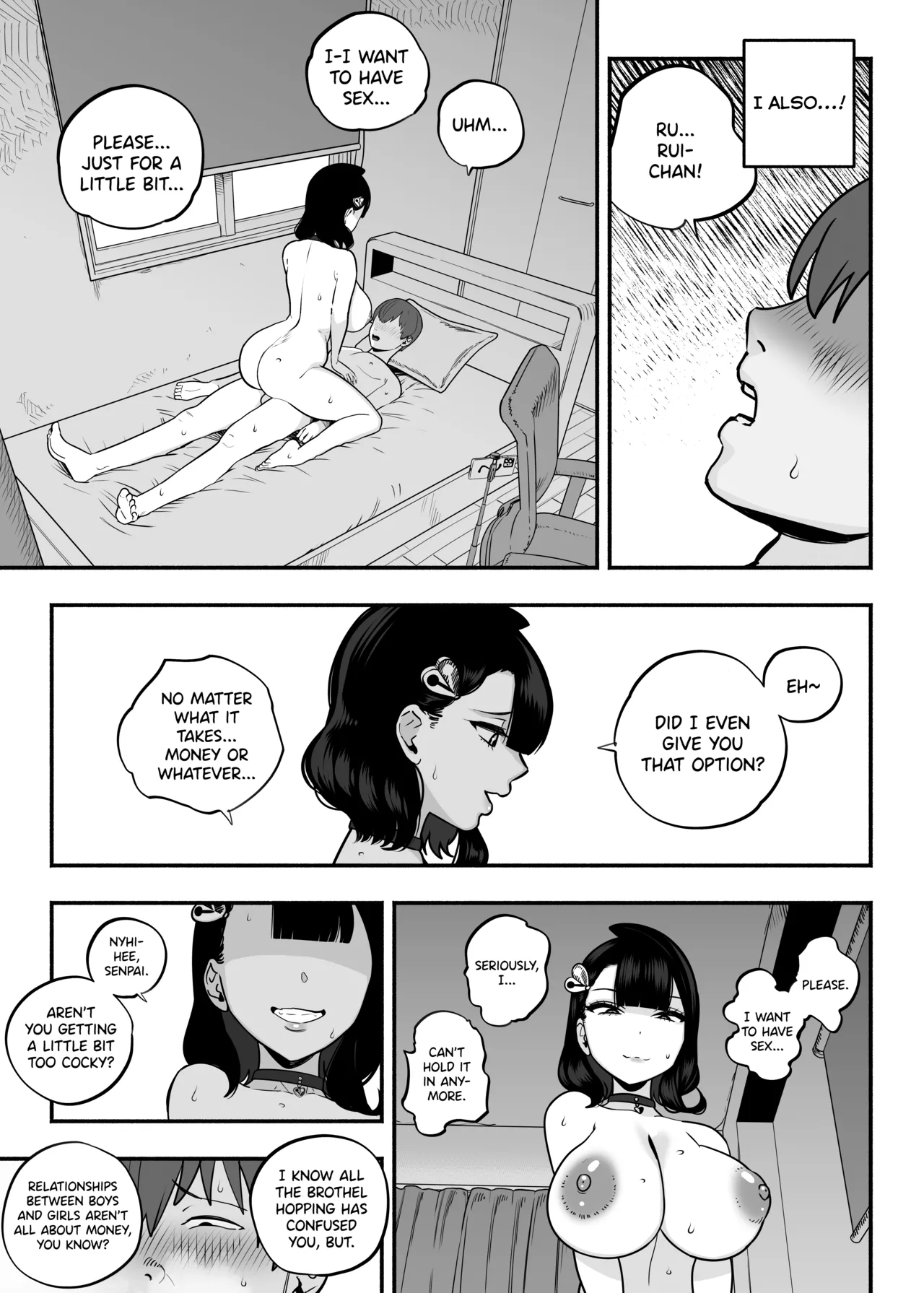 [Sakuranbo Nouen (Kondo Yume)] Gachikoi Fuuzoku 2.5 -Papa-katsu Joshi ni Jakusha Dansei Chinpo o Ijimerareru Hanashi- | Falling in Love at the Brothel 2.5 [English] [SDTLs] page 36 original parody - nakadashi big breasts hentai manga - read online free