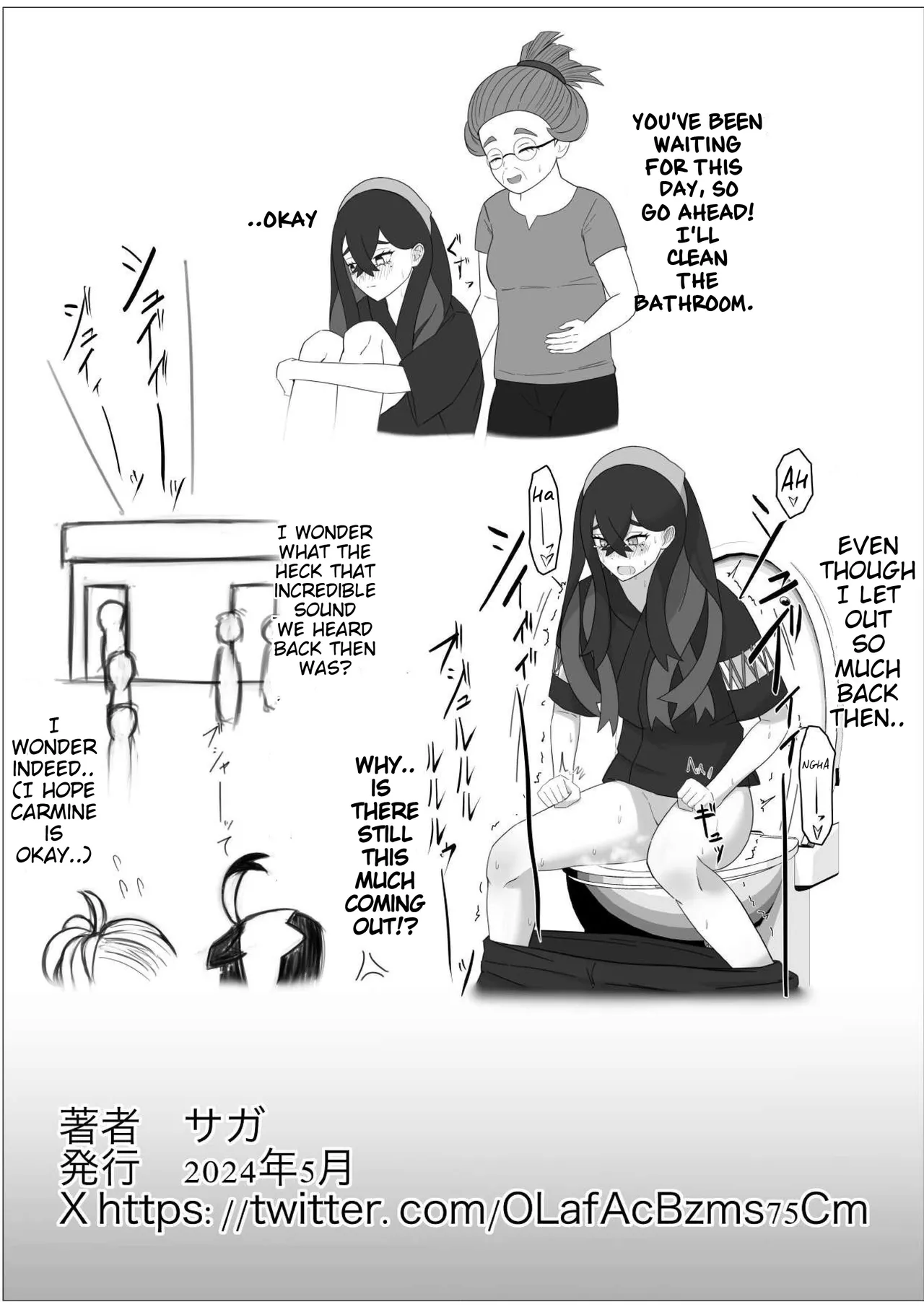 A sound of rushing liquid echoes throughout Kitakami page 24 featuring kieran pokemon parody - urination beauty mark hentai manga - read online free