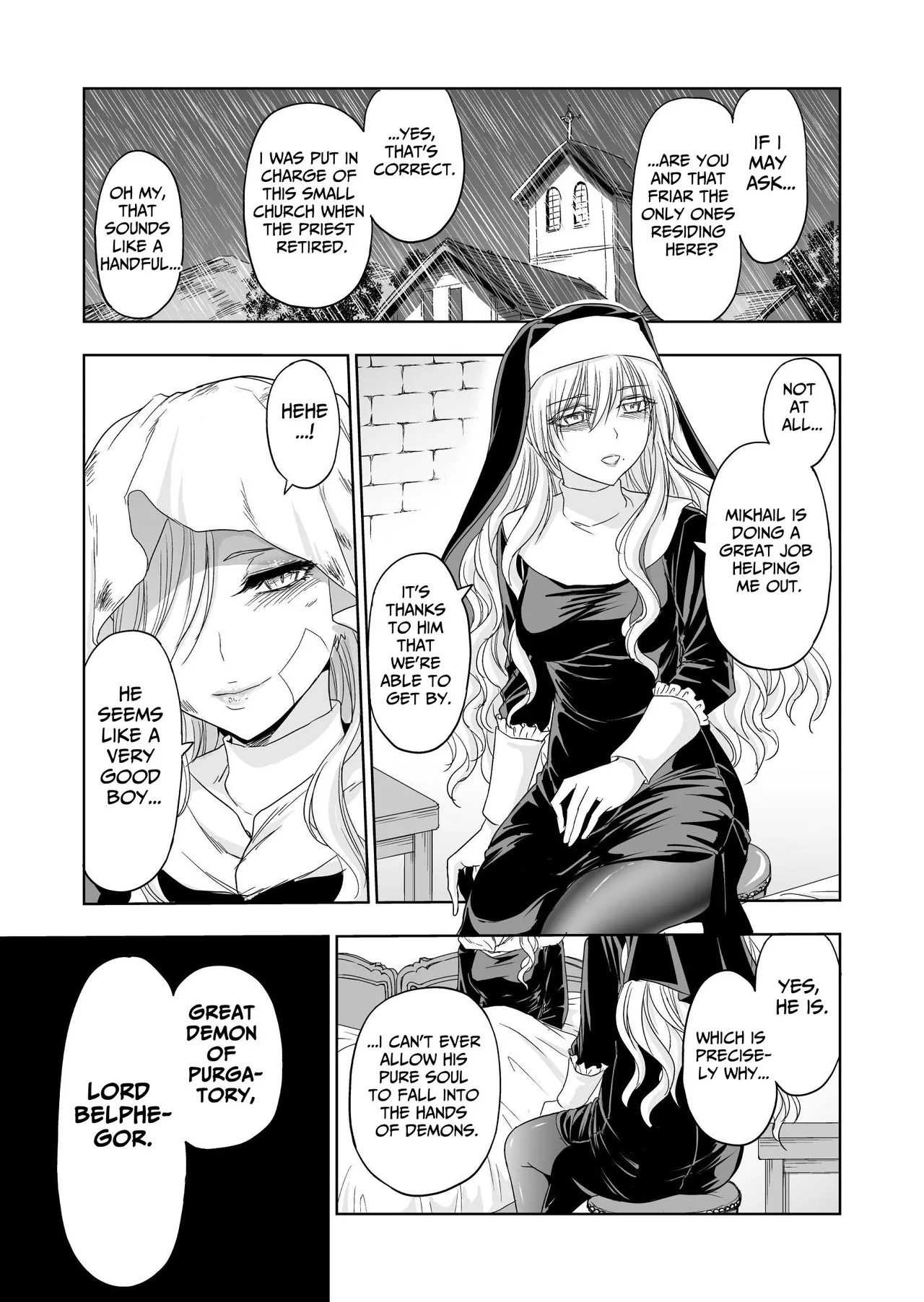 [Palace Inubousaki (Sister Maria Rosetta)] Shitsurakuen ~Haitoku ni Ochiru Seijo~ | Paradise Lost ~A Saint's Descent Into Immorality~ [Digital] [English] [tsuyoshi] page 14 original parody - gloves beauty mark hentai manga - read online free