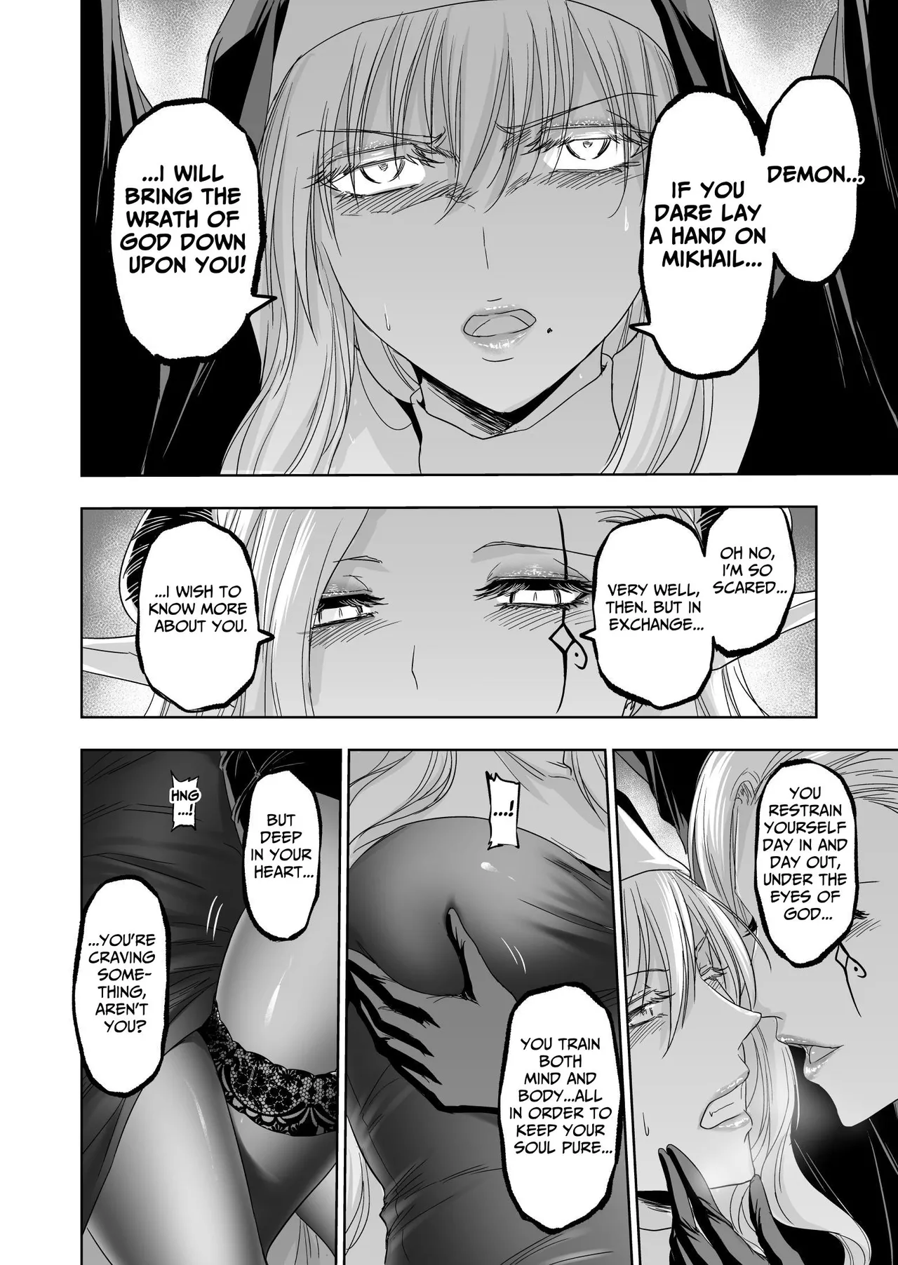 [Palace Inubousaki (Sister Maria Rosetta)] Shitsurakuen ~Haitoku ni Ochiru Seijo~ | Paradise Lost ~A Saint's Descent Into Immorality~ [Digital] [English] [tsuyoshi] page 17 original parody - kissing wings hentai manga - read online free
