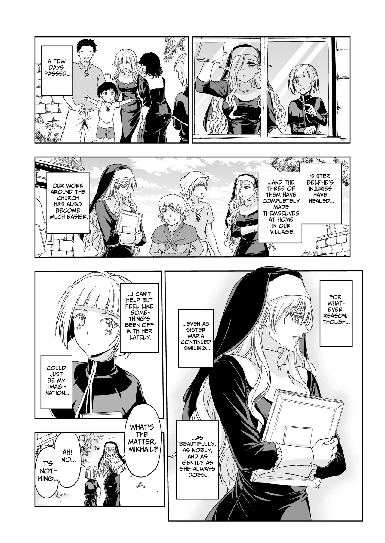 [Palace Inubousaki (Sister Maria Rosetta)] Shitsurakuen ~Haitoku ni Ochiru Seijo~ | Paradise Lost ~A Saint's Descent Into Immorality~ [Digital] [English] [tsuyoshi] page 24 original parody - gloves beauty mark hentai manga - read online free