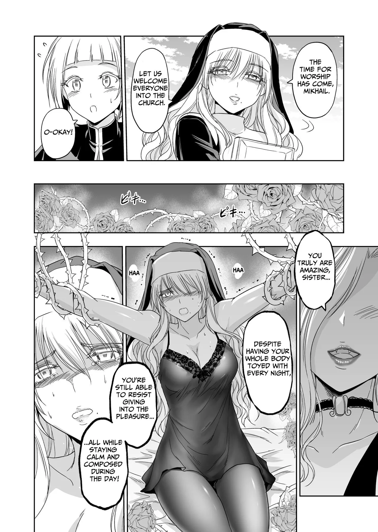 [Palace Inubousaki (Sister Maria Rosetta)] Shitsurakuen ~Haitoku ni Ochiru Seijo~ | Paradise Lost ~A Saint's Descent Into Immorality~ [Digital] [English] [tsuyoshi] page 25 original parody - kissing wings hentai manga - read online free