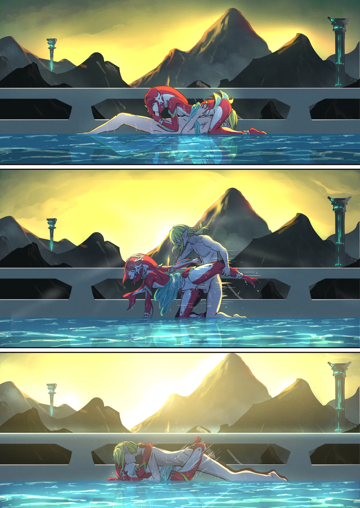 The Legend of Zelda: Date with Mipha page 24 featuring link the legend of zelda parody - squirting handjob hentai manga - read online free