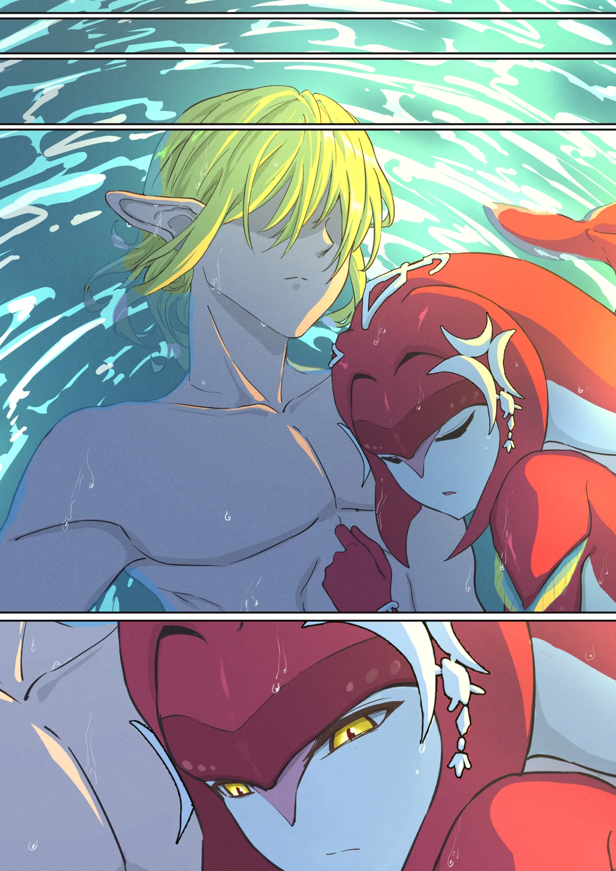 The Legend of Zelda: Date with Mipha page 27 featuring link the legend of zelda parody - squirting handjob hentai manga - read online free