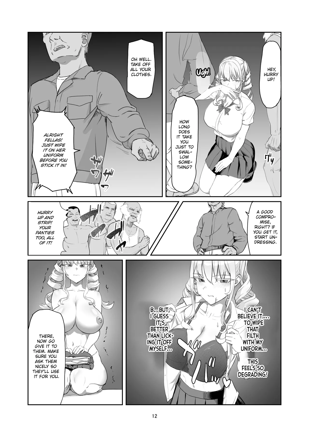 Furyou Ojou-sama Saikyouiku | Reforming the Delinquent Young Lady page 12 original parody - big breasts old man hentai manga - read online free