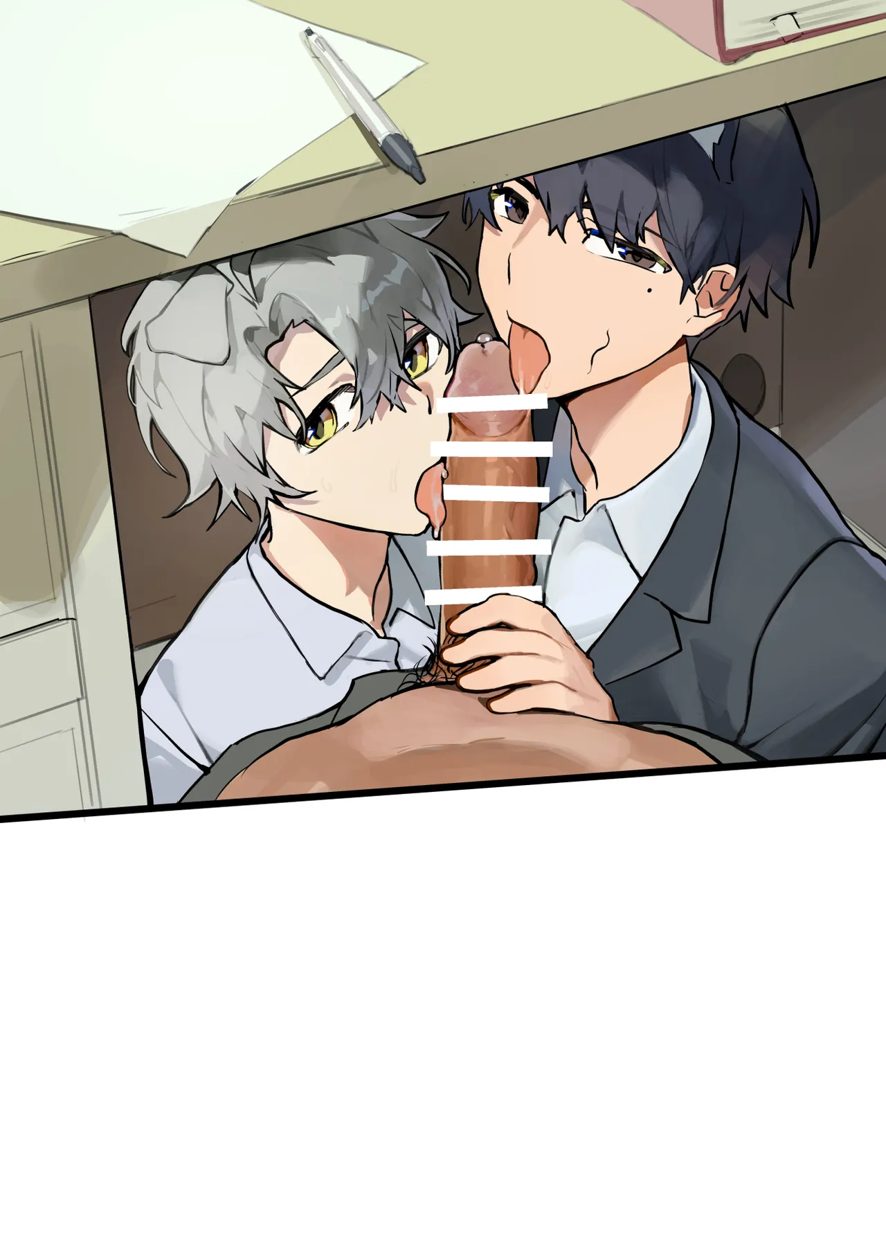 Artist: TAKK -  Min's Secret In-House Romance page 12 original parody - business suit dog boy hentai manga - read online free