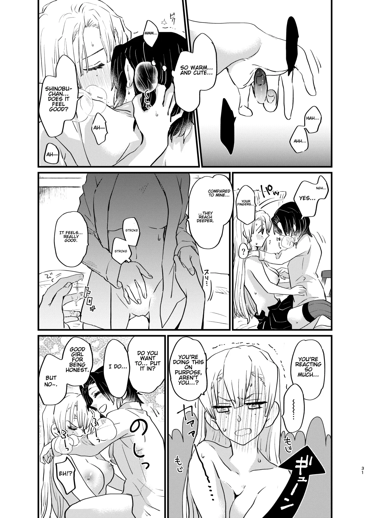 Watashi to Shita Koto ga - What's the matter with me! page 31 featuring shinobu kochou kimetsu no yaiba parody - sole female rough translation hentai manga - read online free