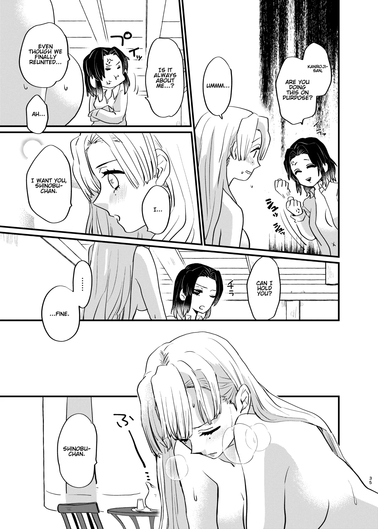 Watashi to Shita Koto ga - What's the matter with me! page 35 featuring shinobu kochou kimetsu no yaiba parody - sole female rough translation hentai manga - read online free