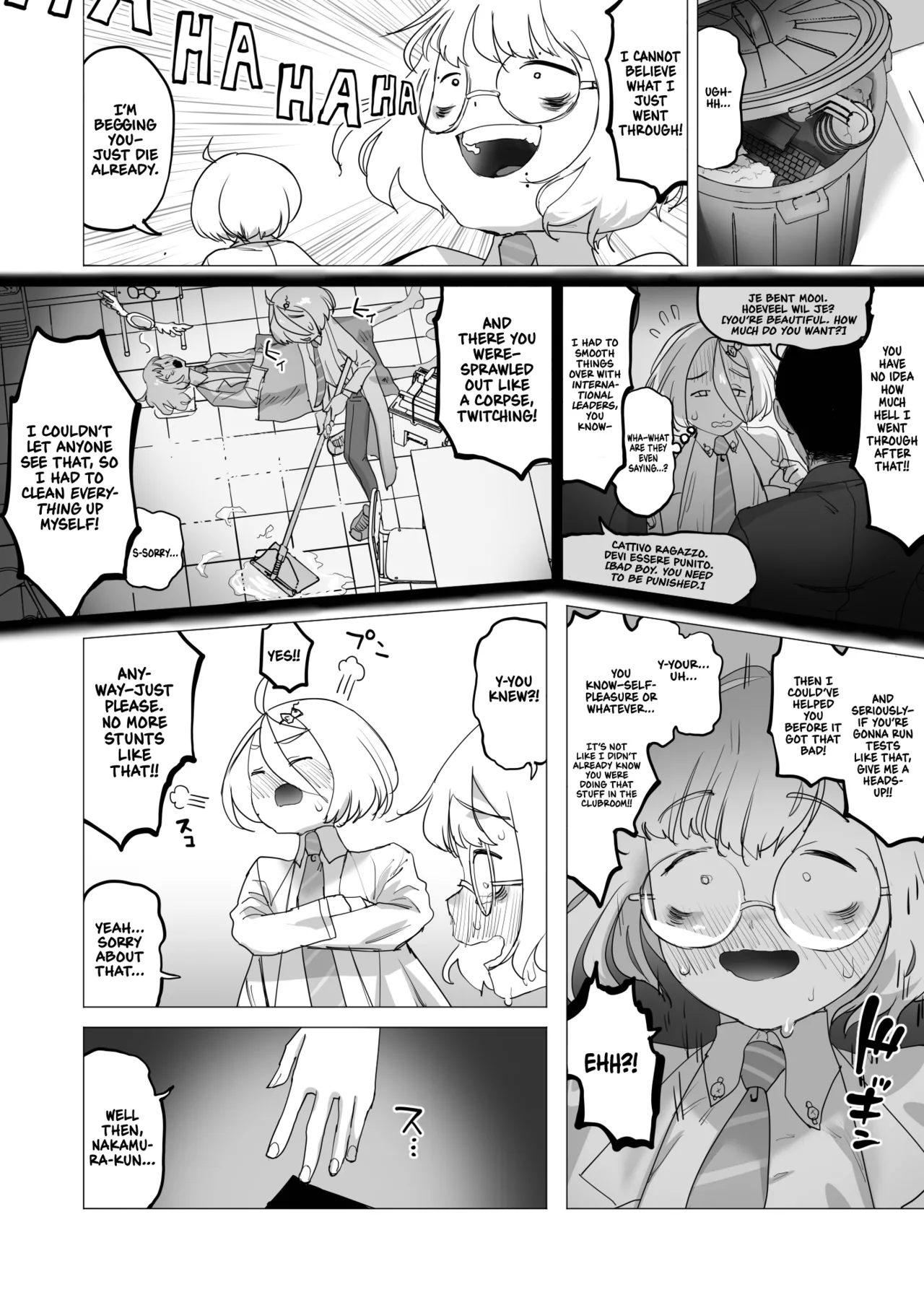 Tensai Kagakusha Kiri Bousou | Runaway Clit of the Genius Scientist page 74 original parody - squirting glasses hentai manga - read online free