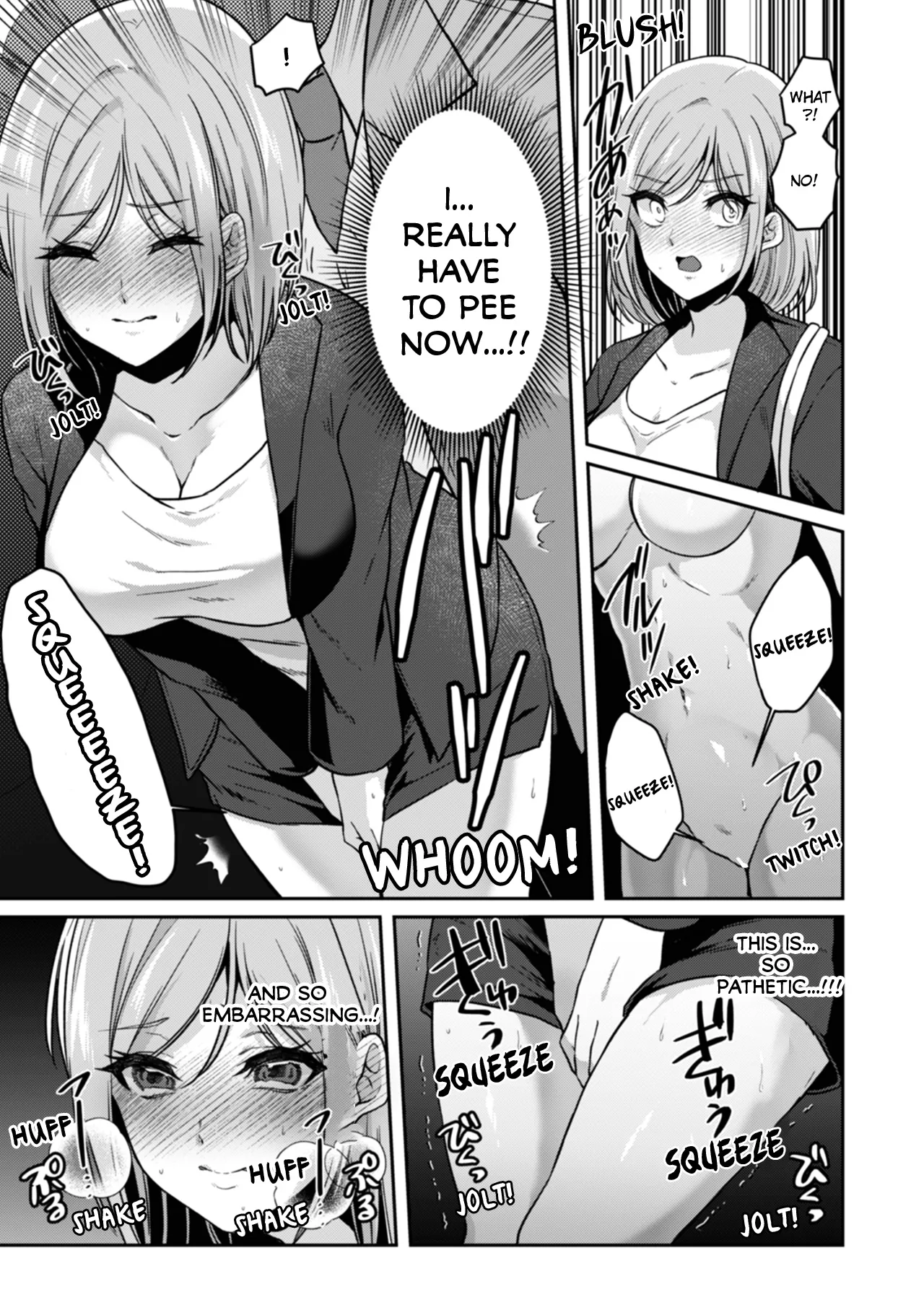 Manin Densha de Shikkin Sunzen!? Chikan Danshi no Ijiwaru na Yubi de Ikasare Tsuzuketa OL | Almost Pissing on a Crowded Train?! #1-10 page 11 - full censorship big breasts hentai manga - read online free