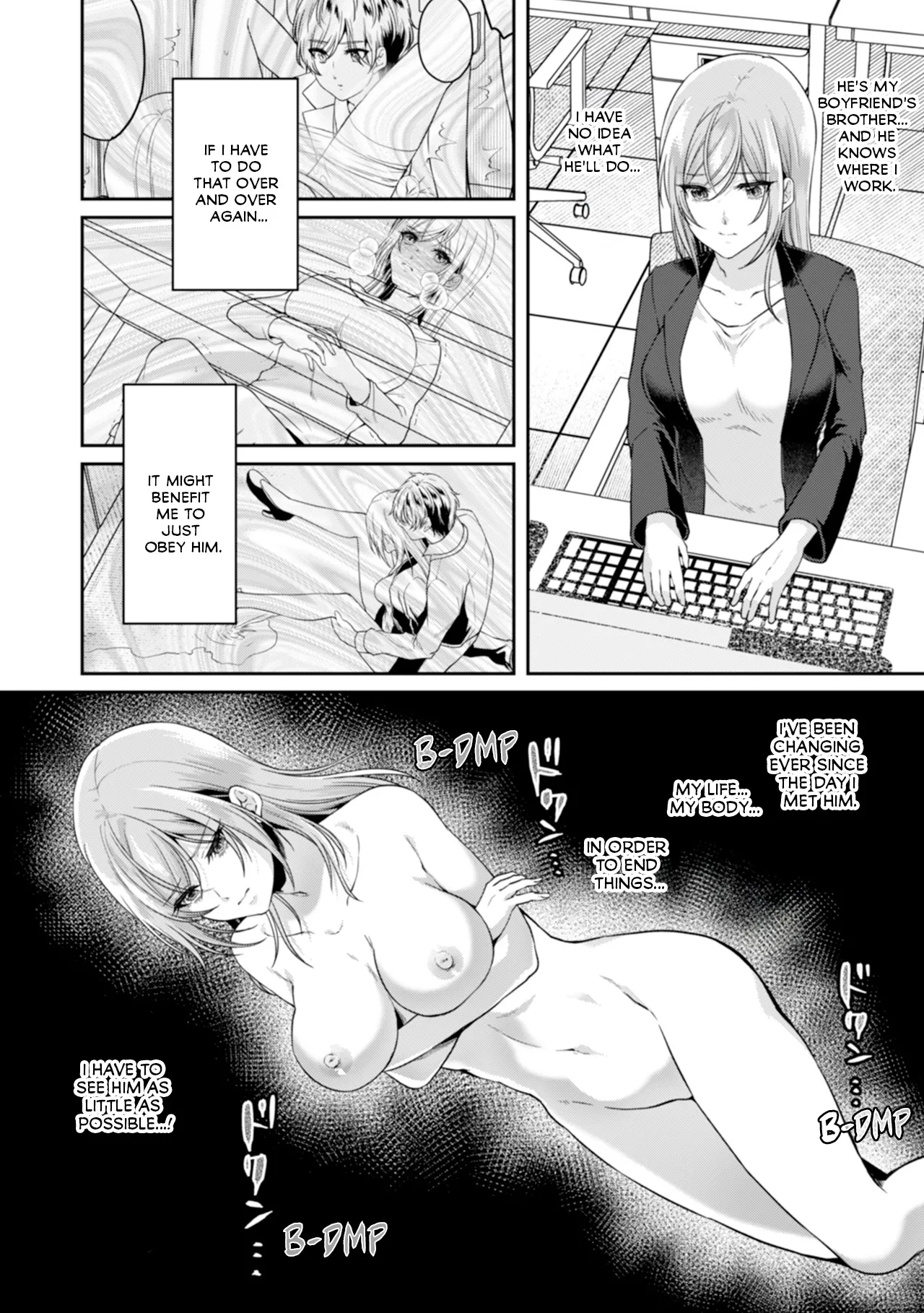 Manin Densha de Shikkin Sunzen!? Chikan Danshi no Ijiwaru na Yubi de Ikasare Tsuzuketa OL | Almost Pissing on a Crowded Train?! #1-10 page 128 - big breasts chastity belt hentai manga - read online free
