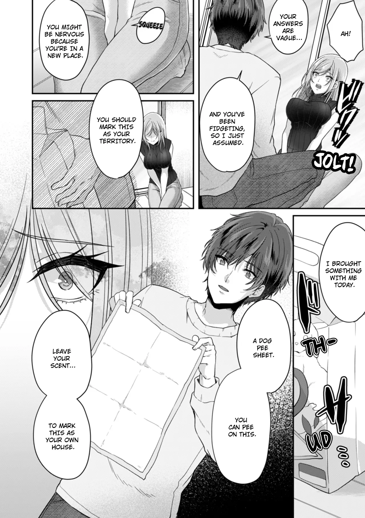 Manin Densha de Shikkin Sunzen!? Chikan Danshi no Ijiwaru na Yubi de Ikasare Tsuzuketa OL | Almost Pissing on a Crowded Train?! #1-10 page 155 - big breasts chastity belt hentai manga - read online free