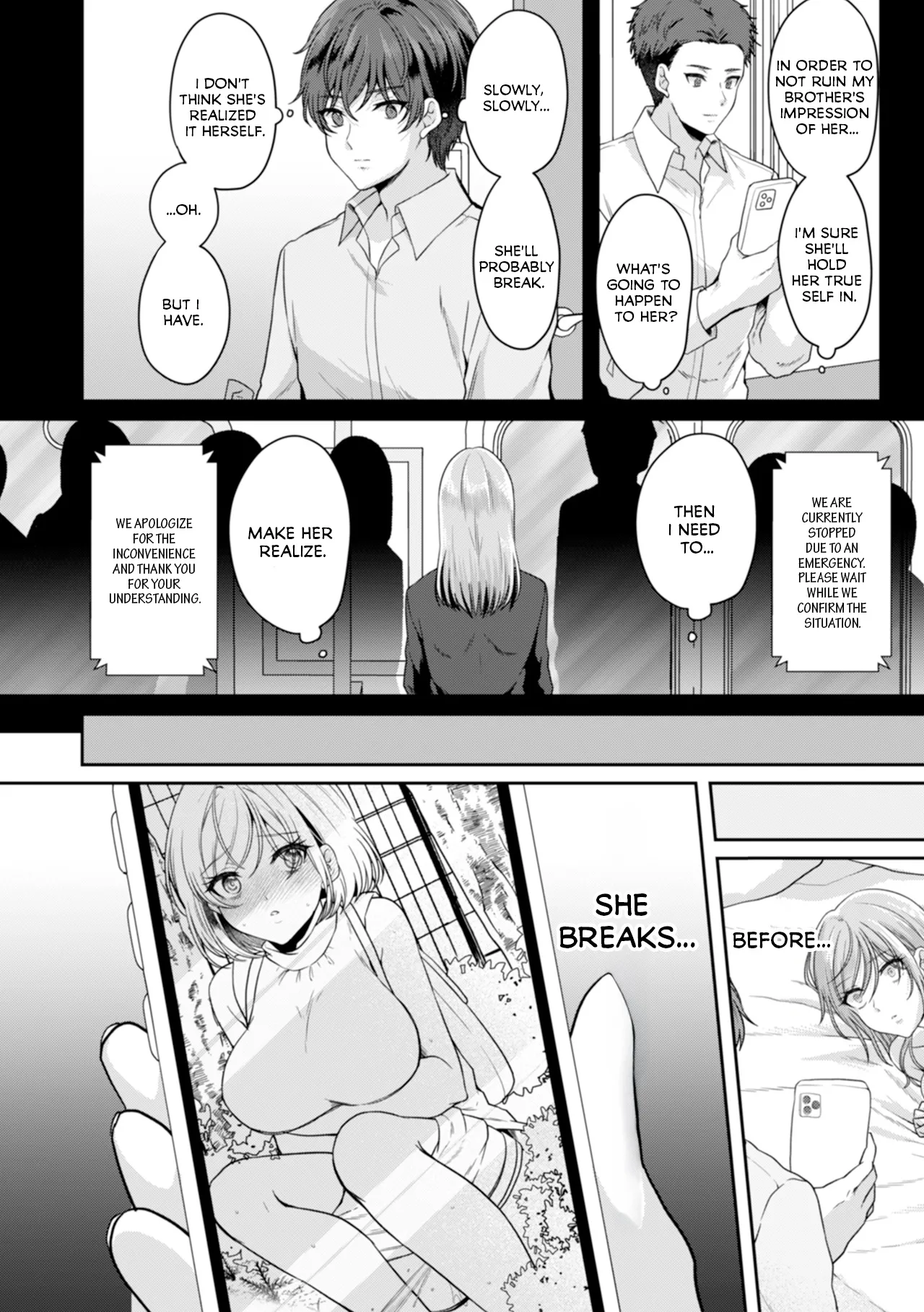 Manin Densha de Shikkin Sunzen!? Chikan Danshi no Ijiwaru na Yubi de Ikasare Tsuzuketa OL | Almost Pissing on a Crowded Train?! #1-10 page 205 - full censorship big breasts hentai manga - read online free