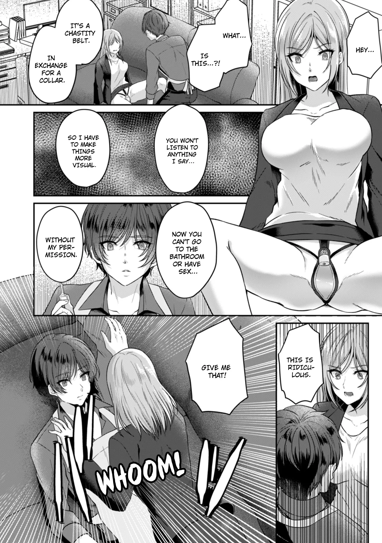 Manin Densha de Shikkin Sunzen!? Chikan Danshi no Ijiwaru na Yubi de Ikasare Tsuzuketa OL | Almost Pissing on a Crowded Train?! #1-10 page 93 - big breasts chastity belt hentai manga - read online free