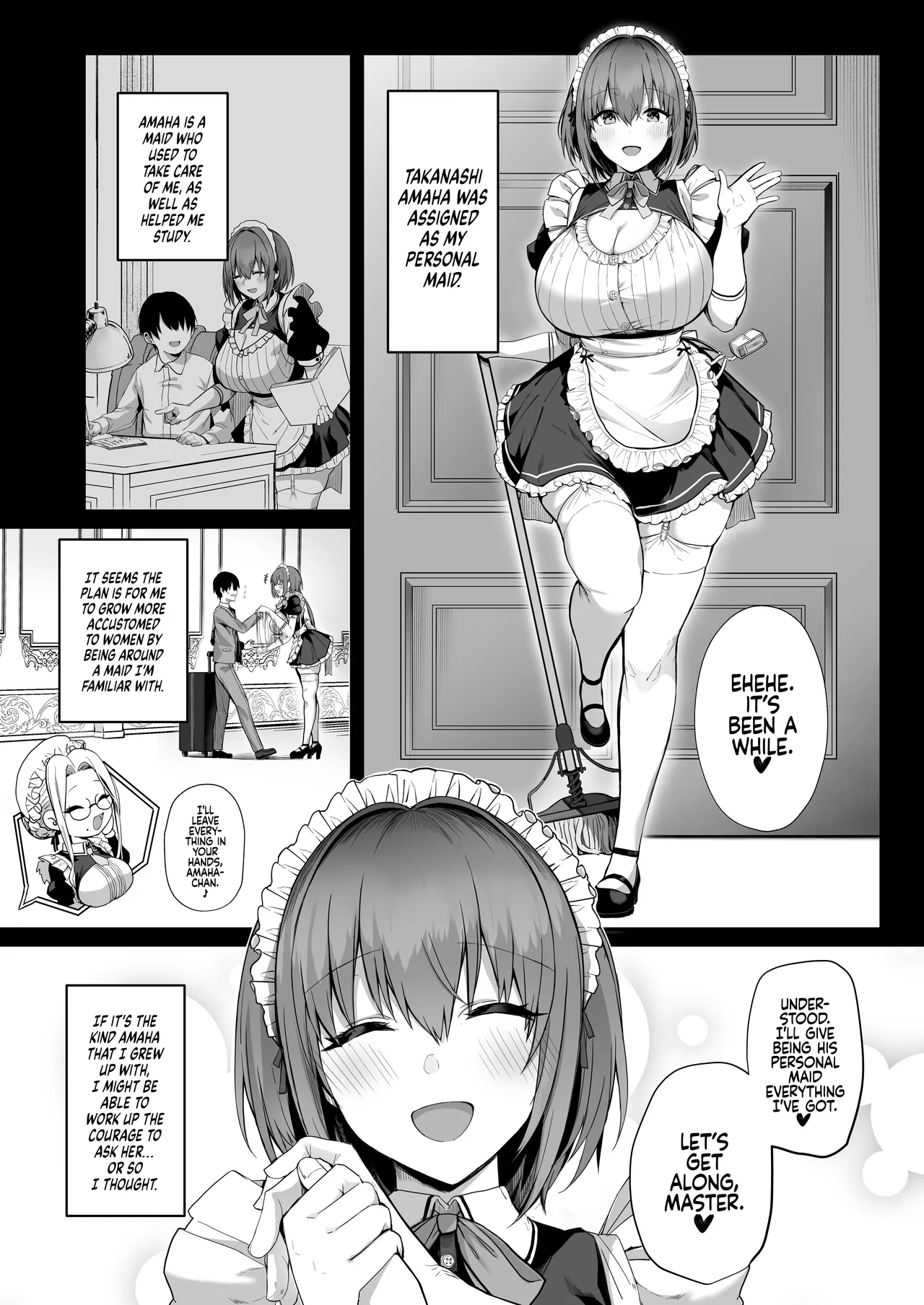 [Flock Blue (Blue_Gk)] Love Maid -Yasashikute Amaama na Kyonyuu Ero Maid San to SEX Shimakuru Ohanashi- | Love Maid - A Story about having lots of Sex with a Sweet, Super-loving Big-breasted Sexy Maid  [English] [Coffedrug] [Digital] page 10 original parody - sole female sole male hentai manga - read online free