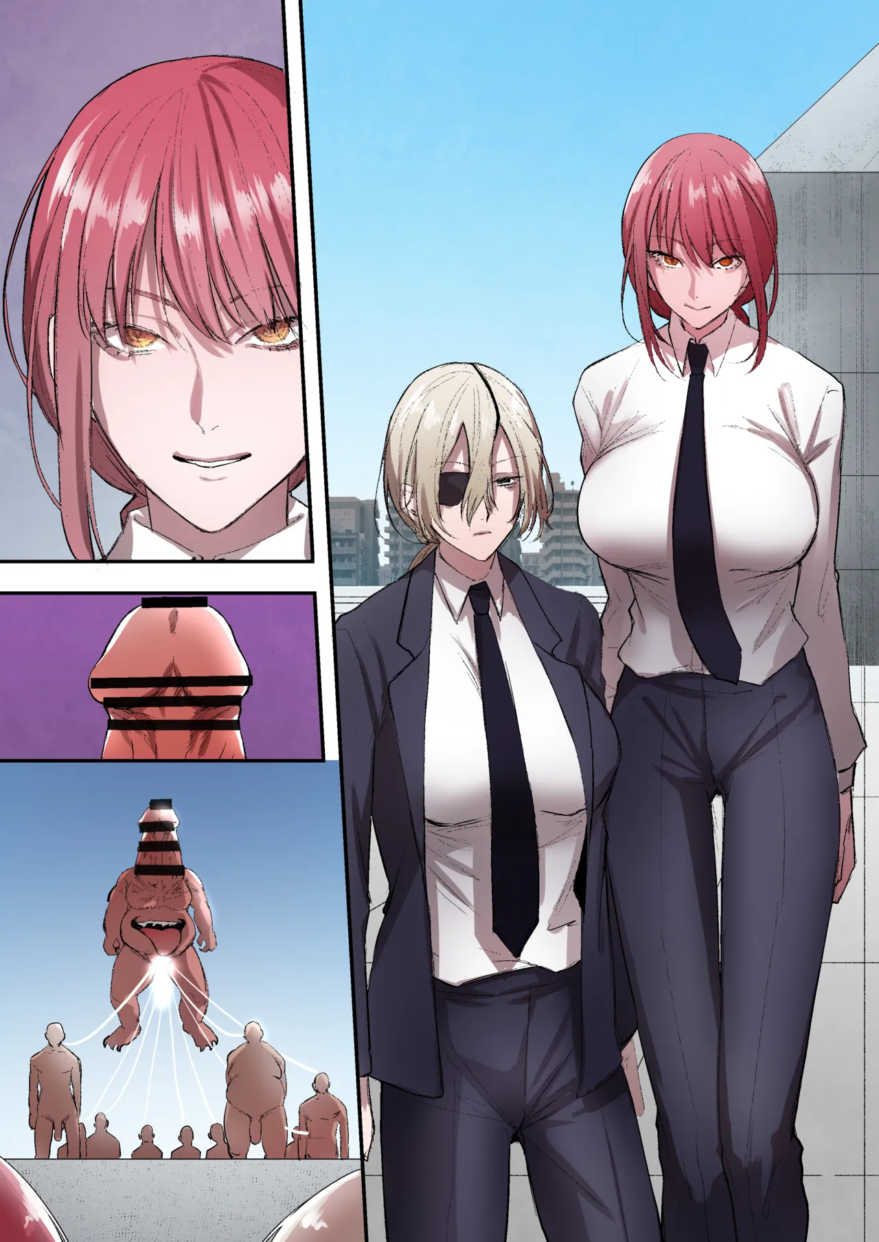 SKEBE♯02 凌辱/NTR etc. page 99 chainsaw man parody - nakadashi big breasts hentai manga - read online free