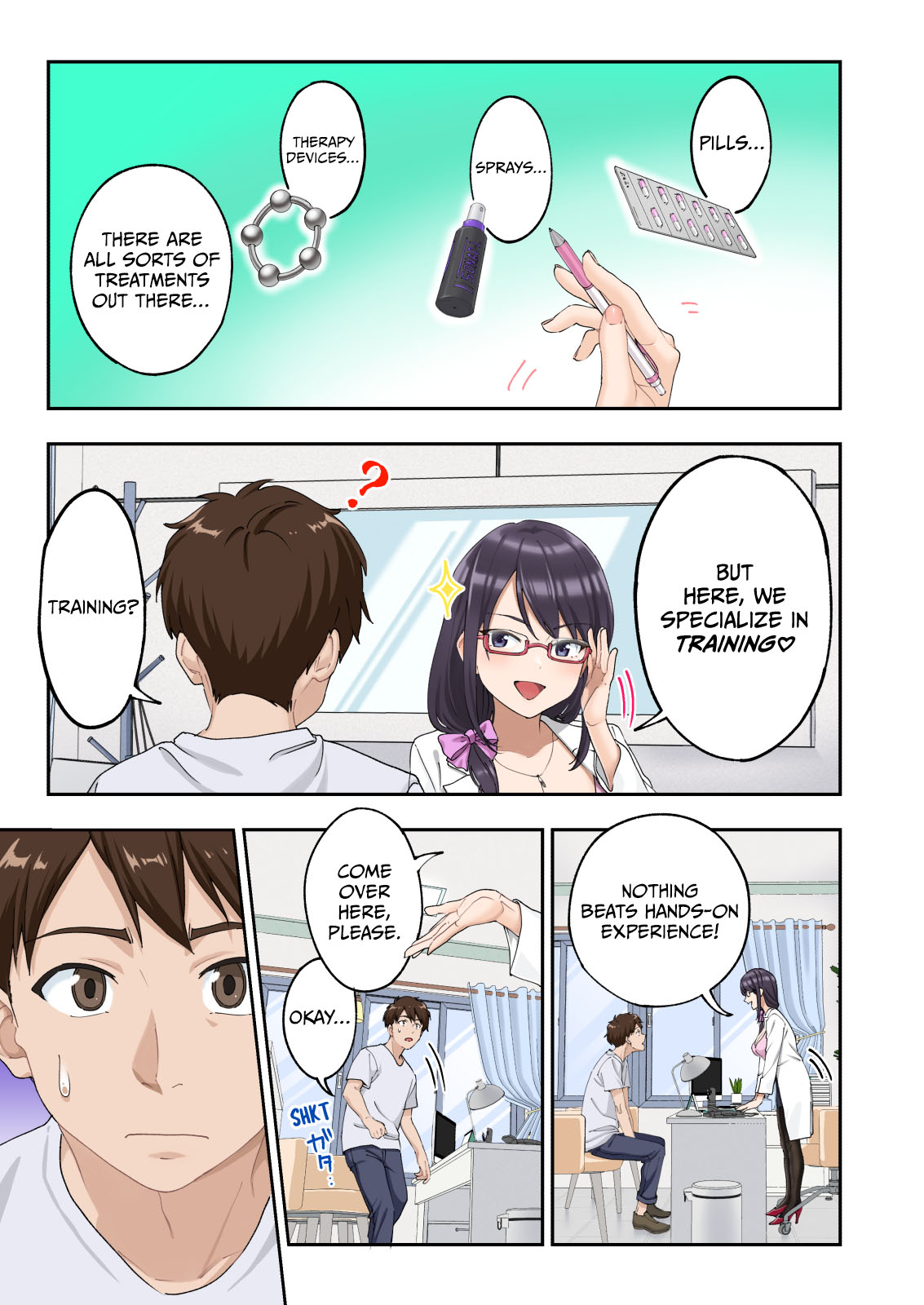 Sourou Kokufuku Clinic | Quick-Shot Therapy Clinic page 12 - handjob kissing hentai manga - read online free