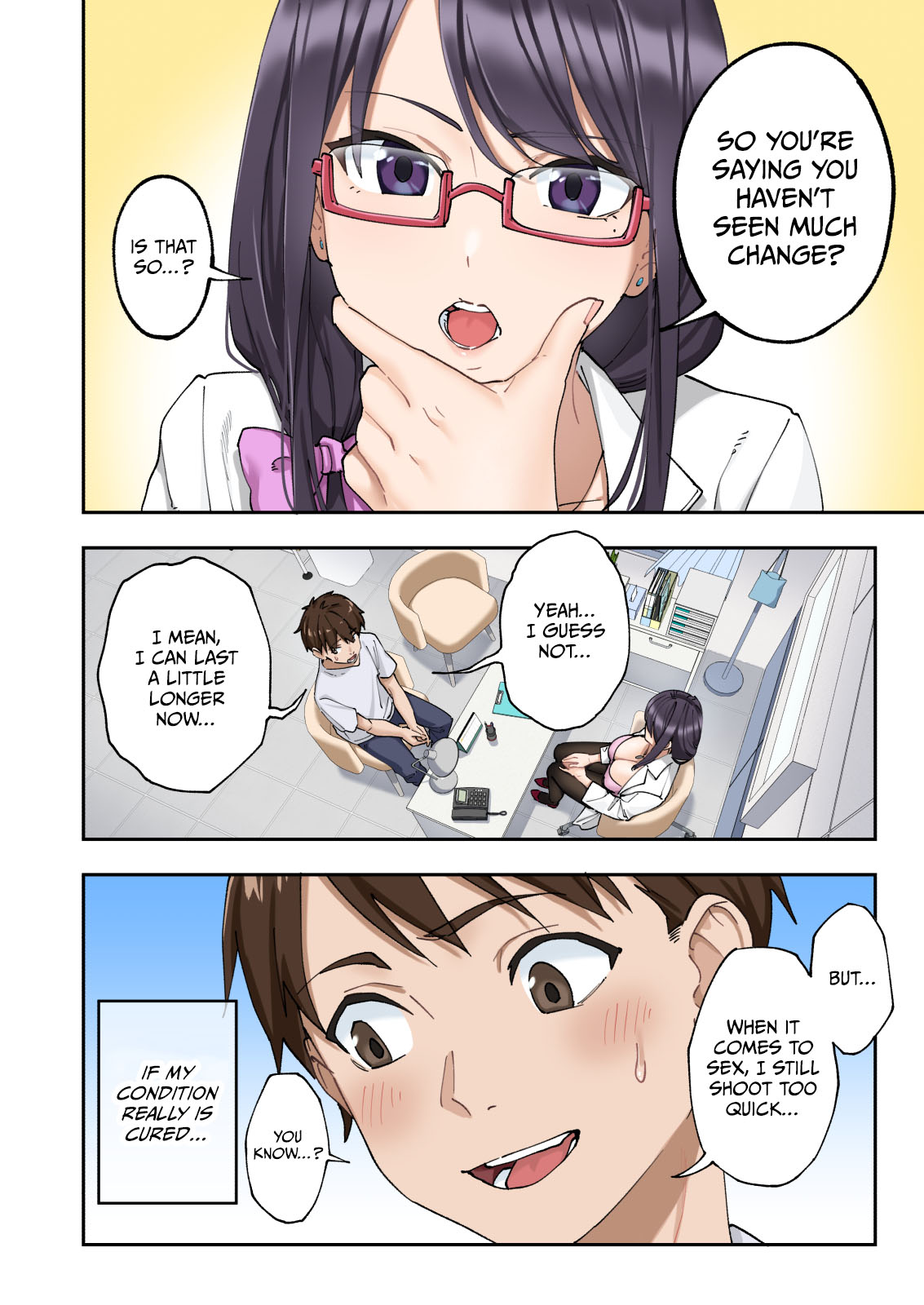 Sourou Kokufuku Clinic | Quick-Shot Therapy Clinic page 59 - handjob kissing hentai manga - read online free