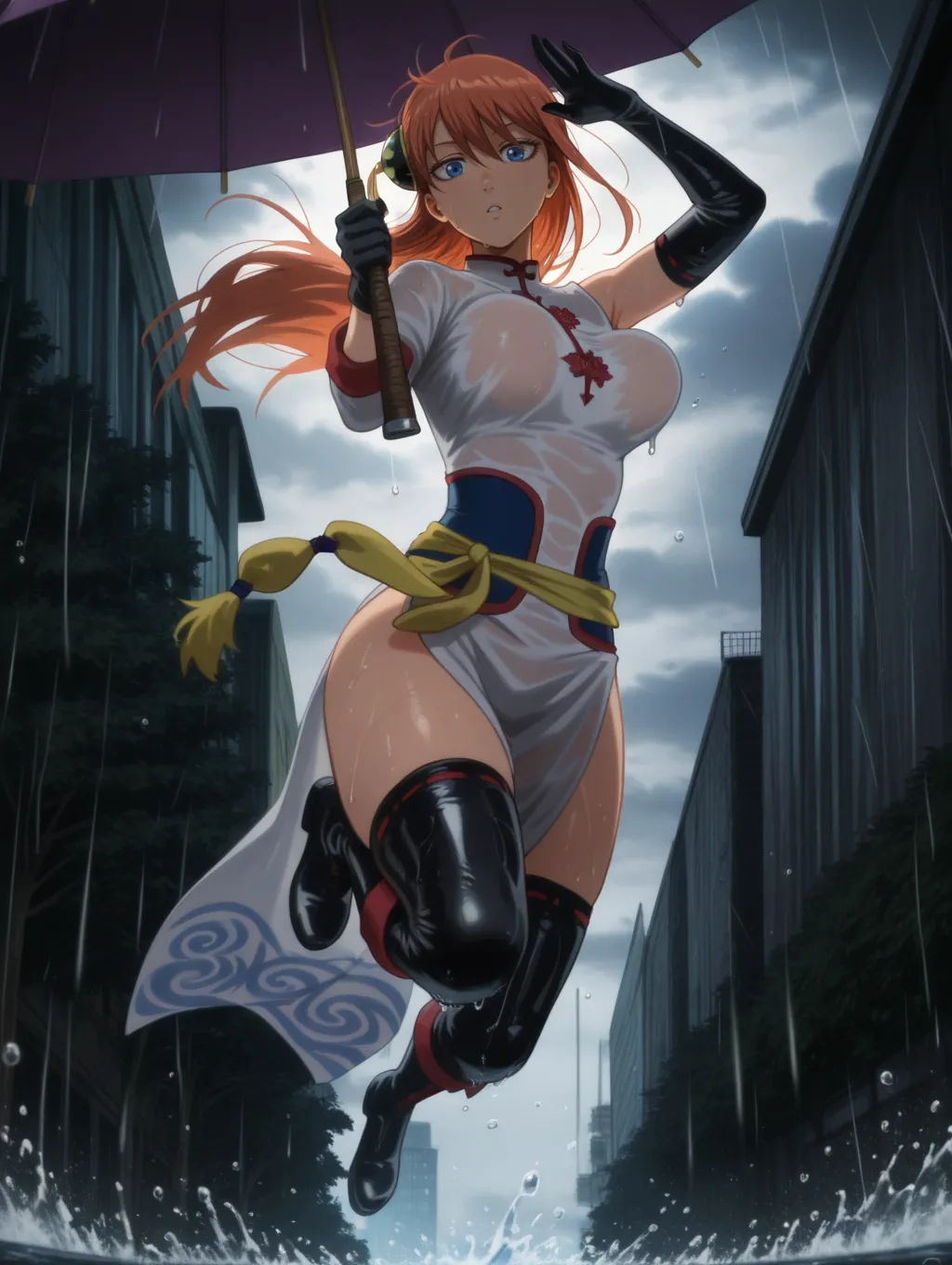 Kagura | Gintama 🌧️🌂 waifuinvoker ai generated page 63 gintama parody - uncensored big penis hentai manga - read online free