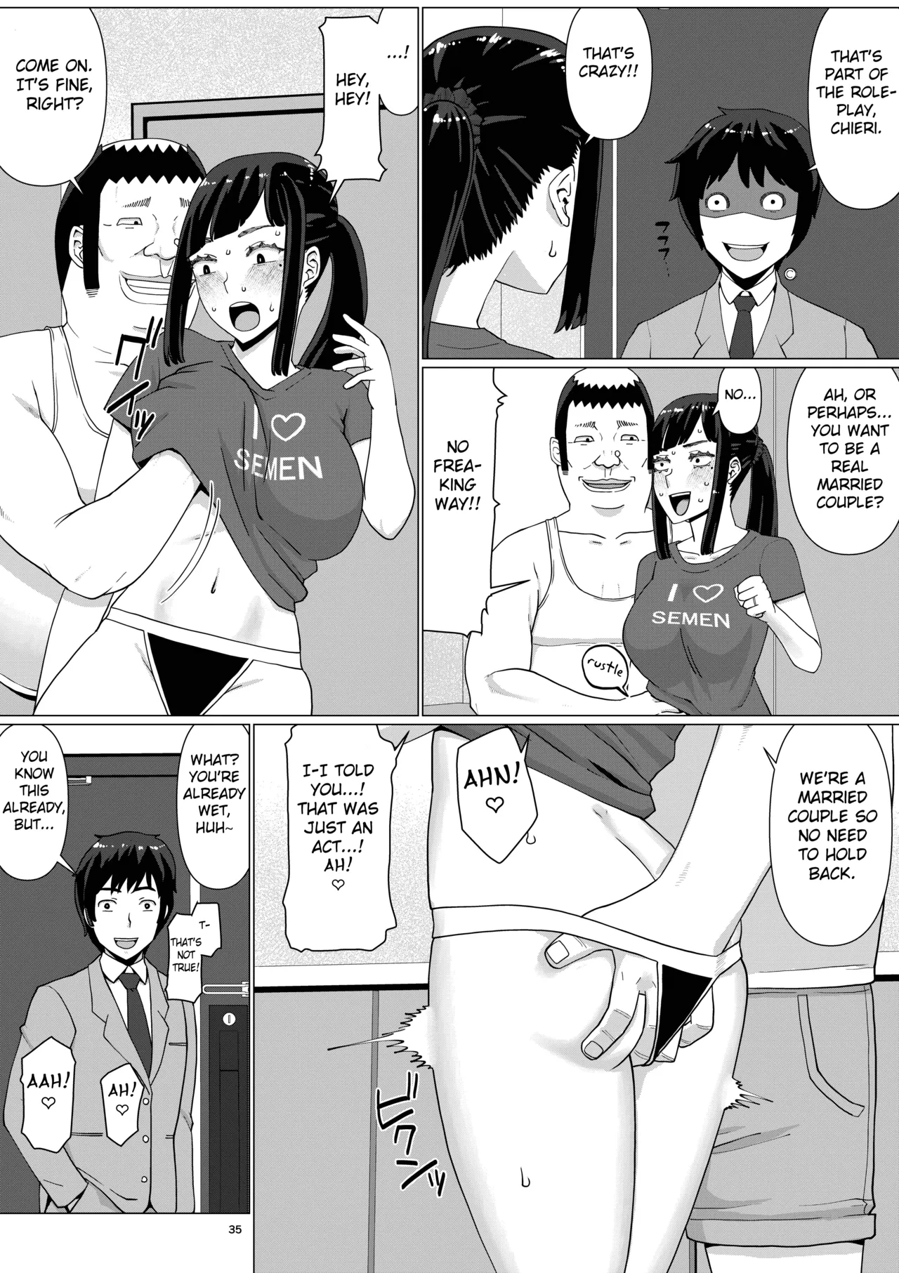 [Jigoku no Nyanko] Chieri-san wa Makerarenai! 3 -Otto Kounin de Dare no Seishi demo Jusei suru Hentai Benki Zuma- Dai 4-kan [English] [Fated Circle] page 39 original parody - beauty mark mosaic censorship hentai manga - read online free