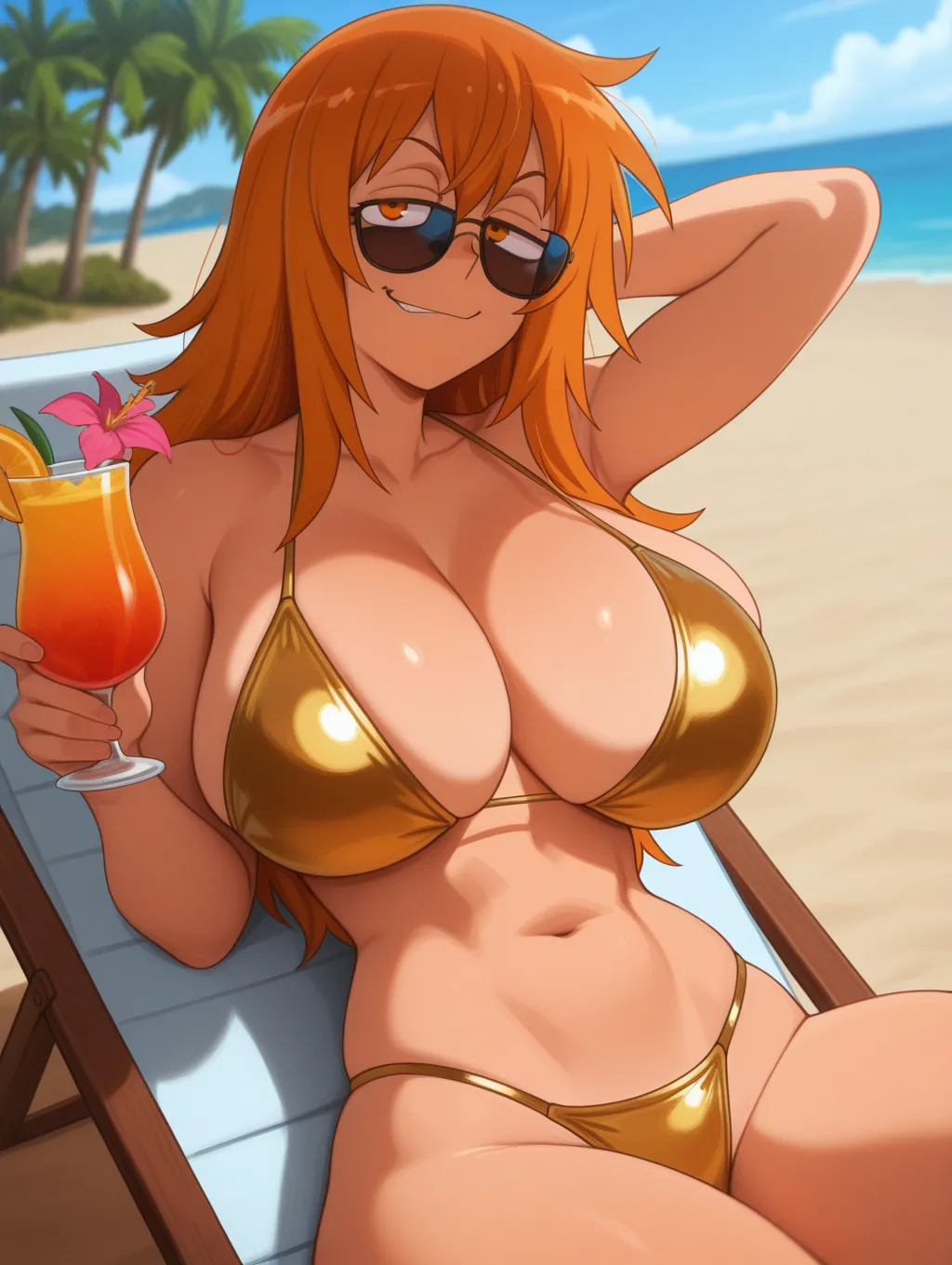 Maki Gamou | Golden Bikini 🏖🔥 waifuinvoker ai generated page 69 featuring maki gamou ijiranaide nagatoro-san parody - big penis uncensored hentai manga - read online free