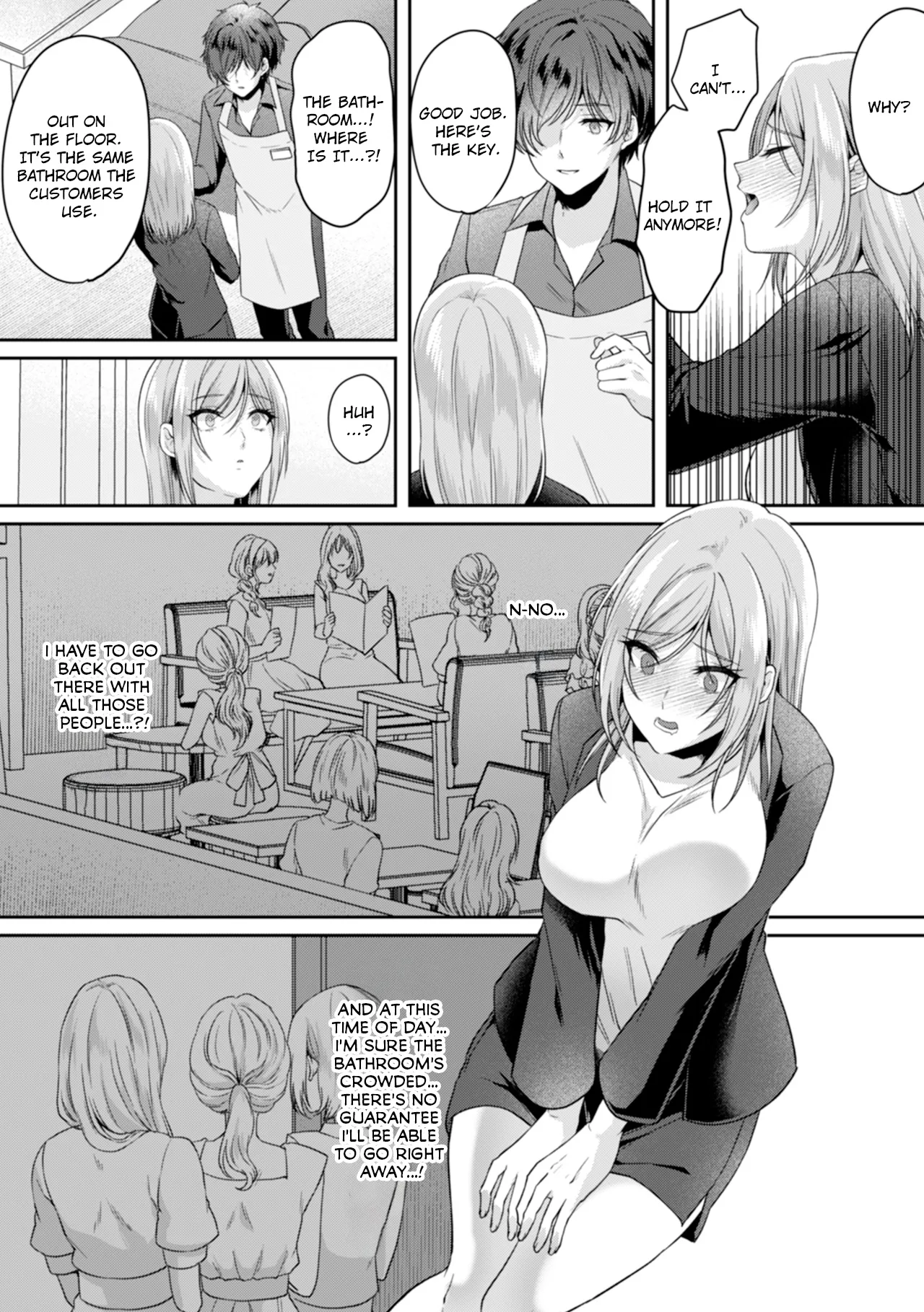 Manin Densha de Shikkin Sunzen!? Chikan Danshi no Ijiwaru na Yubi de Ikasare Tsuzuketa OL | Almost Pissing on a Crowded Train?! #1-16 page 105 - big breasts chastity belt hentai manga - read online free