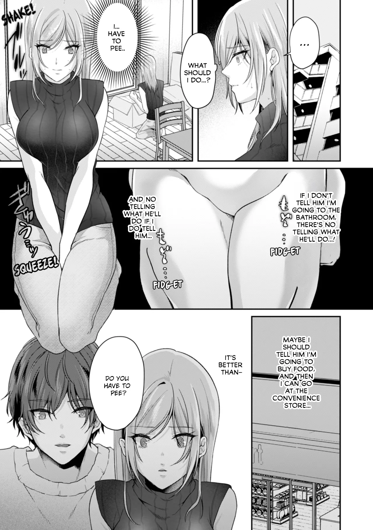 Manin Densha de Shikkin Sunzen!? Chikan Danshi no Ijiwaru na Yubi de Ikasare Tsuzuketa OL | Almost Pissing on a Crowded Train?! #1-16 page 154 - big breasts chastity belt hentai manga - read online free