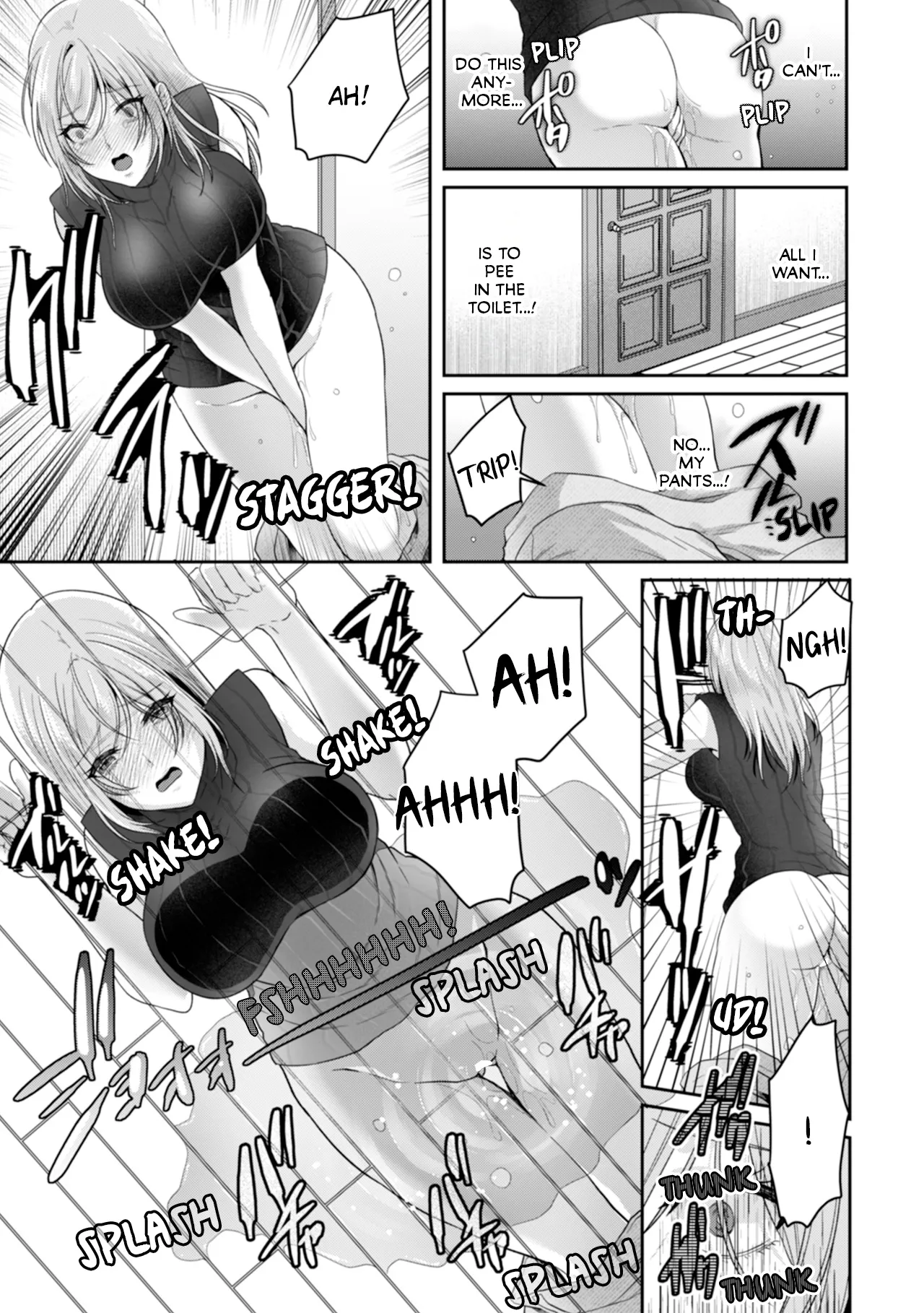 Manin Densha de Shikkin Sunzen!? Chikan Danshi no Ijiwaru na Yubi de Ikasare Tsuzuketa OL | Almost Pissing on a Crowded Train?! #1-16 page 160 - big breasts chastity belt hentai manga - read online free
