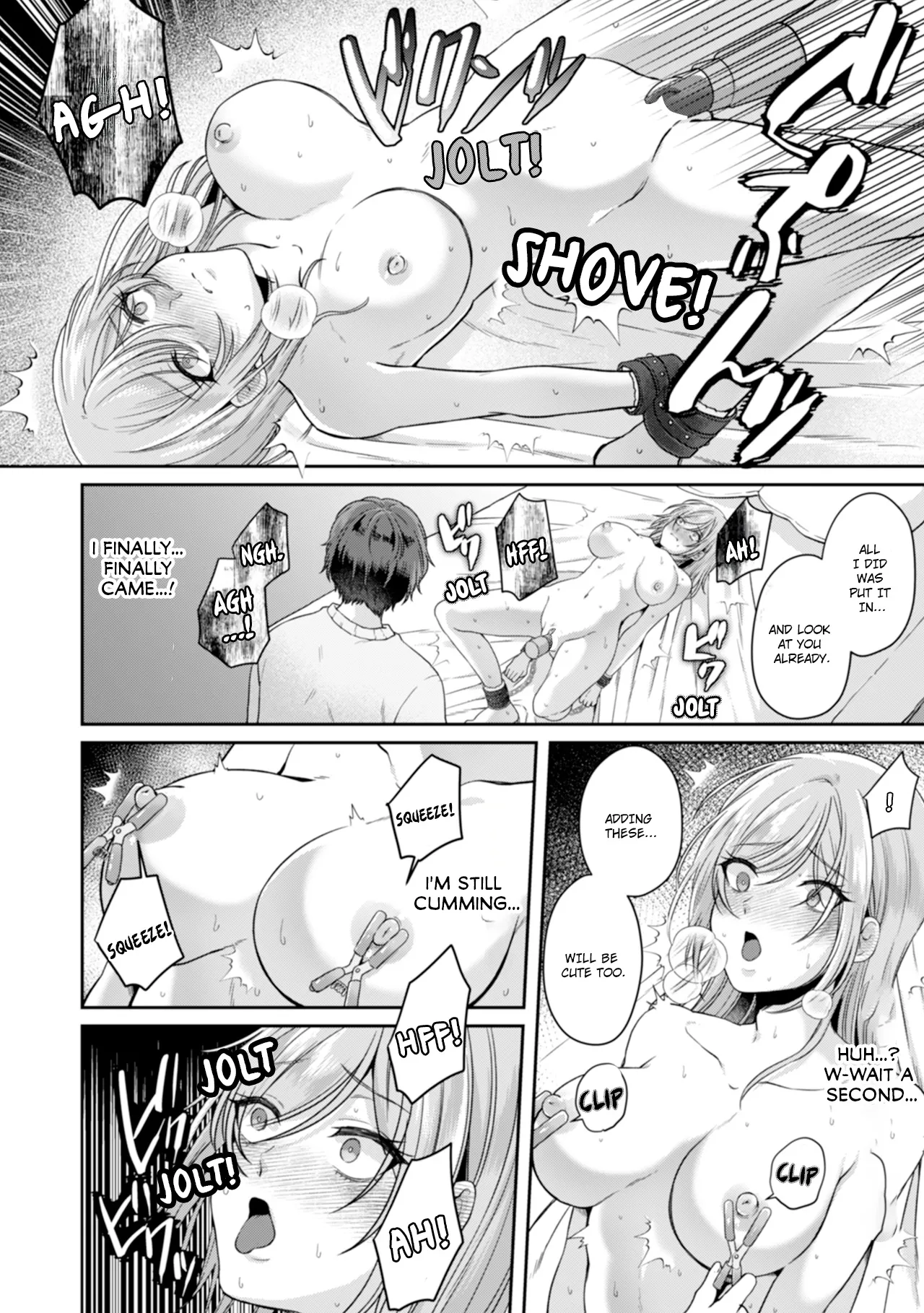 Manin Densha de Shikkin Sunzen!? Chikan Danshi no Ijiwaru na Yubi de Ikasare Tsuzuketa OL | Almost Pissing on a Crowded Train?! #1-16 page 174 - big breasts chastity belt hentai manga - read online free