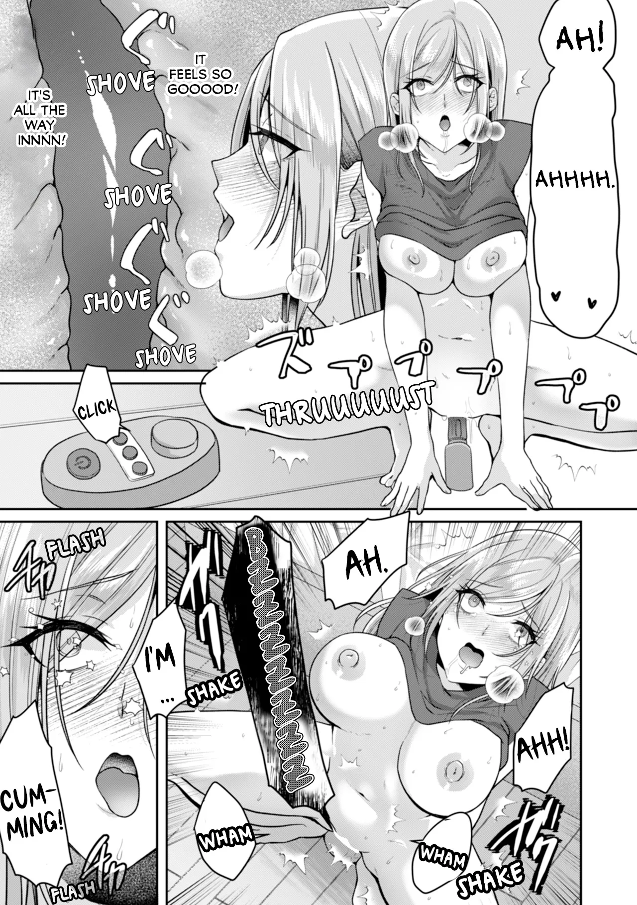 Manin Densha de Shikkin Sunzen!? Chikan Danshi no Ijiwaru na Yubi de Ikasare Tsuzuketa OL | Almost Pissing on a Crowded Train?! #1-16 page 221 - big breasts chastity belt hentai manga - read online free