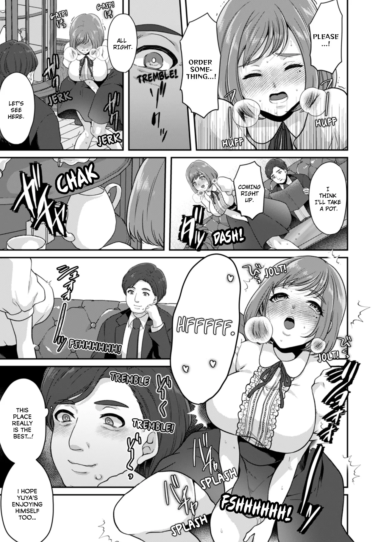 Manin Densha de Shikkin Sunzen!? Chikan Danshi no Ijiwaru na Yubi de Ikasare Tsuzuketa OL | Almost Pissing on a Crowded Train?! #1-16 page 337 - big breasts chastity belt hentai manga - read online free