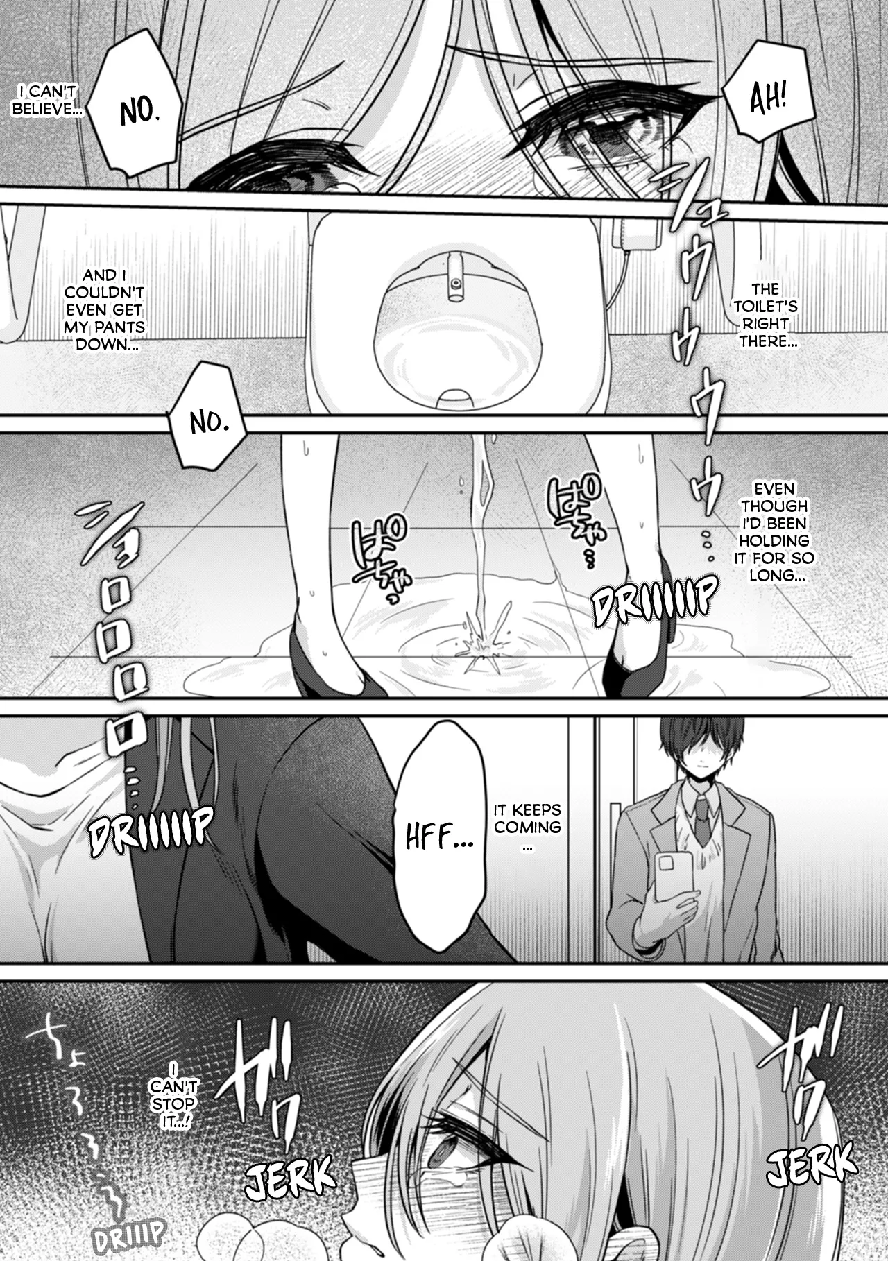 Manin Densha de Shikkin Sunzen!? Chikan Danshi no Ijiwaru na Yubi de Ikasare Tsuzuketa OL | Almost Pissing on a Crowded Train?! #1-16 page 34 - full censorship big breasts hentai manga - read online free