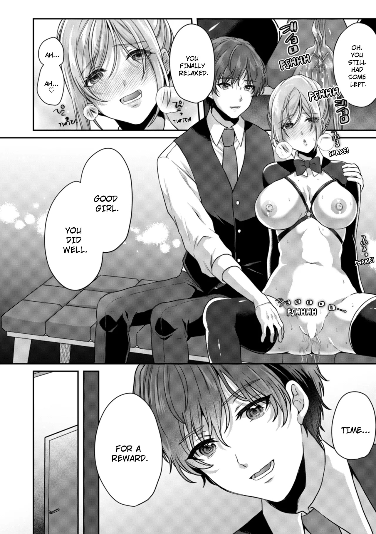 Manin Densha de Shikkin Sunzen!? Chikan Danshi no Ijiwaru na Yubi de Ikasare Tsuzuketa OL | Almost Pissing on a Crowded Train?! #1-16 page 411 - big breasts chastity belt hentai manga - read online free