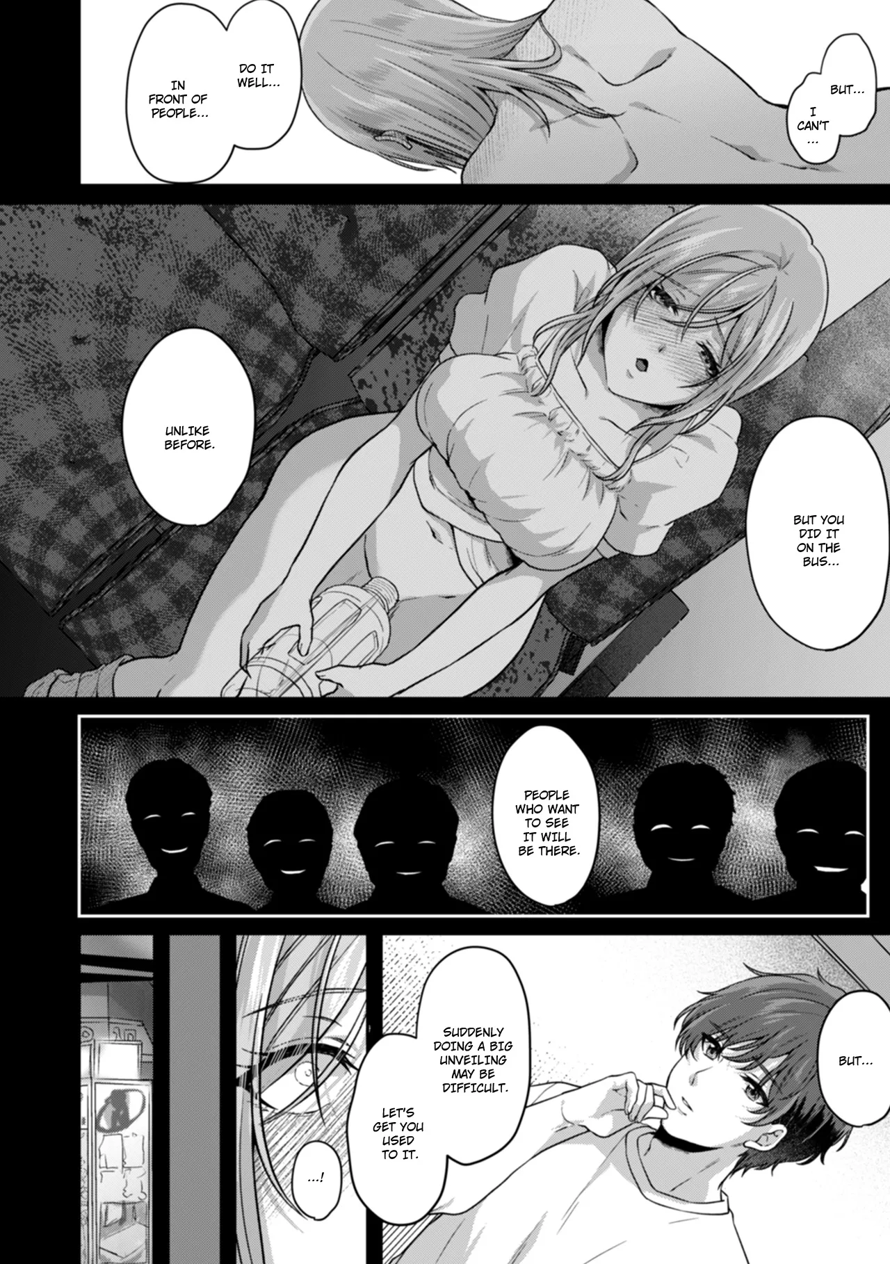 Manin Densha de Shikkin Sunzen!? Chikan Danshi no Ijiwaru na Yubi de Ikasare Tsuzuketa OL | Almost Pissing on a Crowded Train?! #1-16 page 427 - big breasts chastity belt hentai manga - read online free