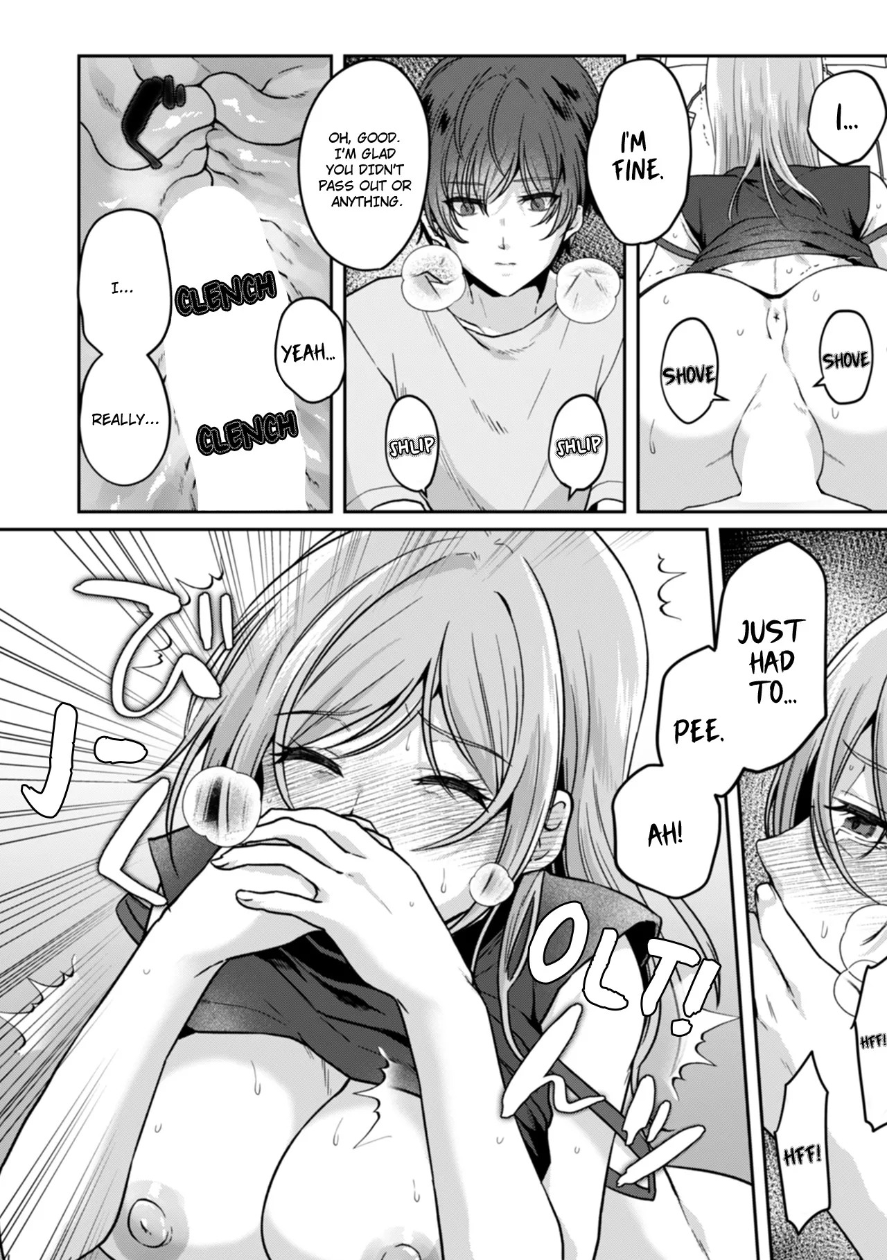 Manin Densha de Shikkin Sunzen!? Chikan Danshi no Ijiwaru na Yubi de Ikasare Tsuzuketa OL | Almost Pissing on a Crowded Train?! #1-16 page 80 - full censorship big breasts hentai manga - read online free