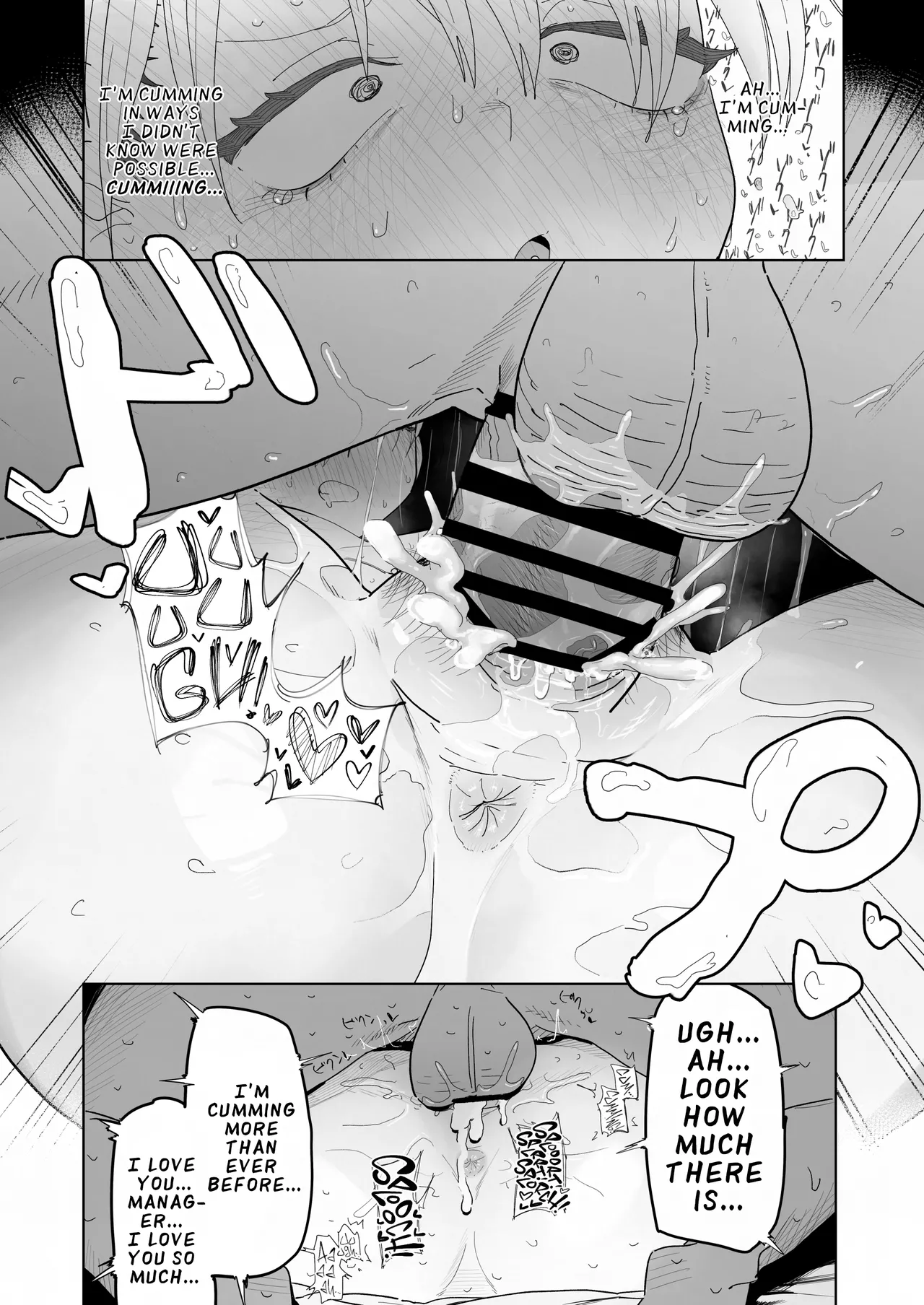 Tenchou ga Etchi na Koto to Hikikae ni Kyuryou o Kezuri ni Kuru !! | My Manager Docks My Pay In Exchange for Sexual Favors!!! page 38 original parody - handjob leg lock hentai manga - read online free