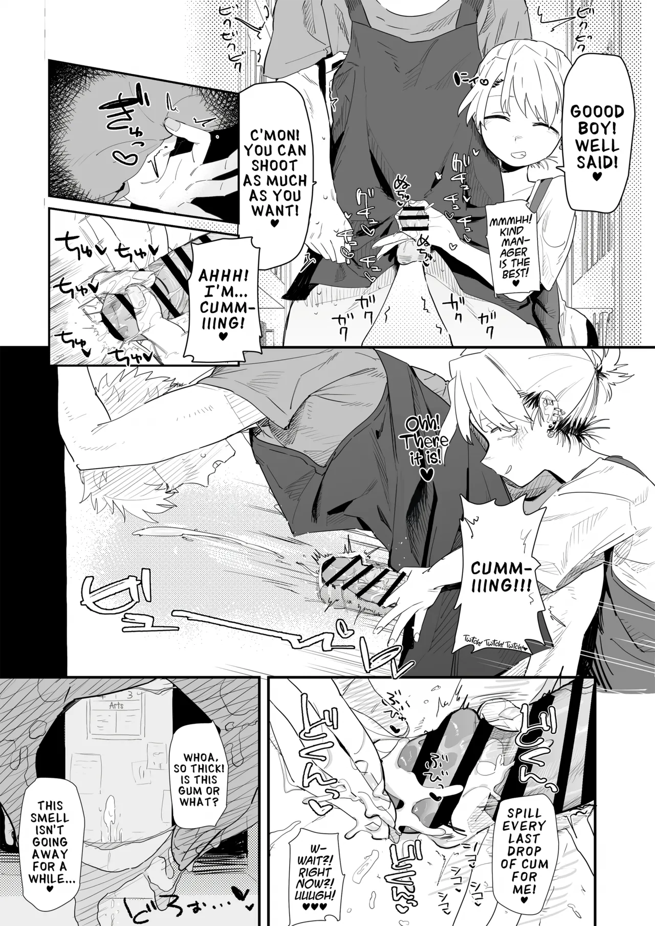 Tenchou ga Ecchi na Koto to Hikikae ni Kyuryou o Kezuri ni Kuru!! | My Manager Docks My Pay In Exchange for Sexual Favors!!! page 16 original parody - handjob leg lock hentai manga - read online free