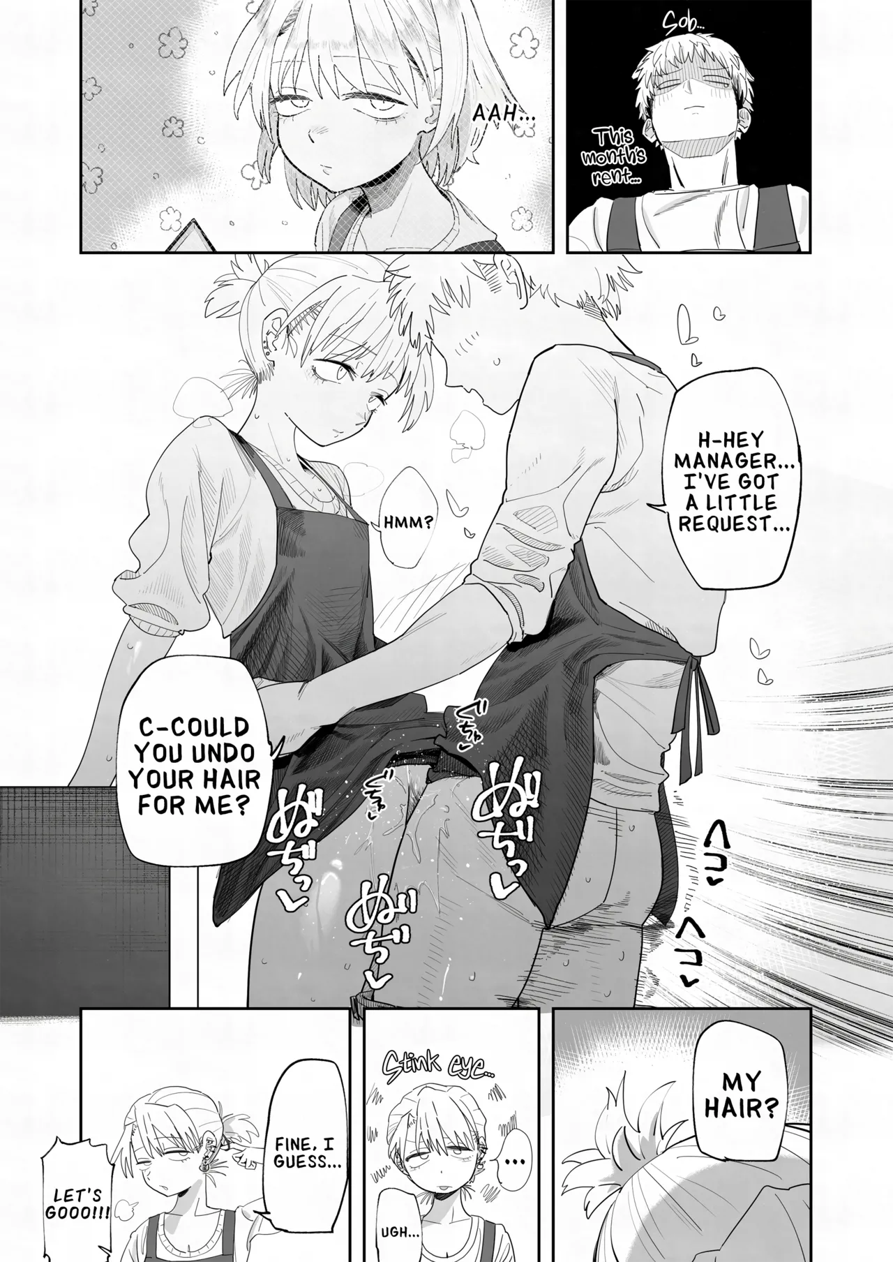 Tenchou ga Ecchi na Koto to Hikikae ni Kyuryou o Kezuri ni Kuru!! | My Manager Docks My Pay In Exchange for Sexual Favors!!! page 19 original parody - handjob leg lock hentai manga - read online free