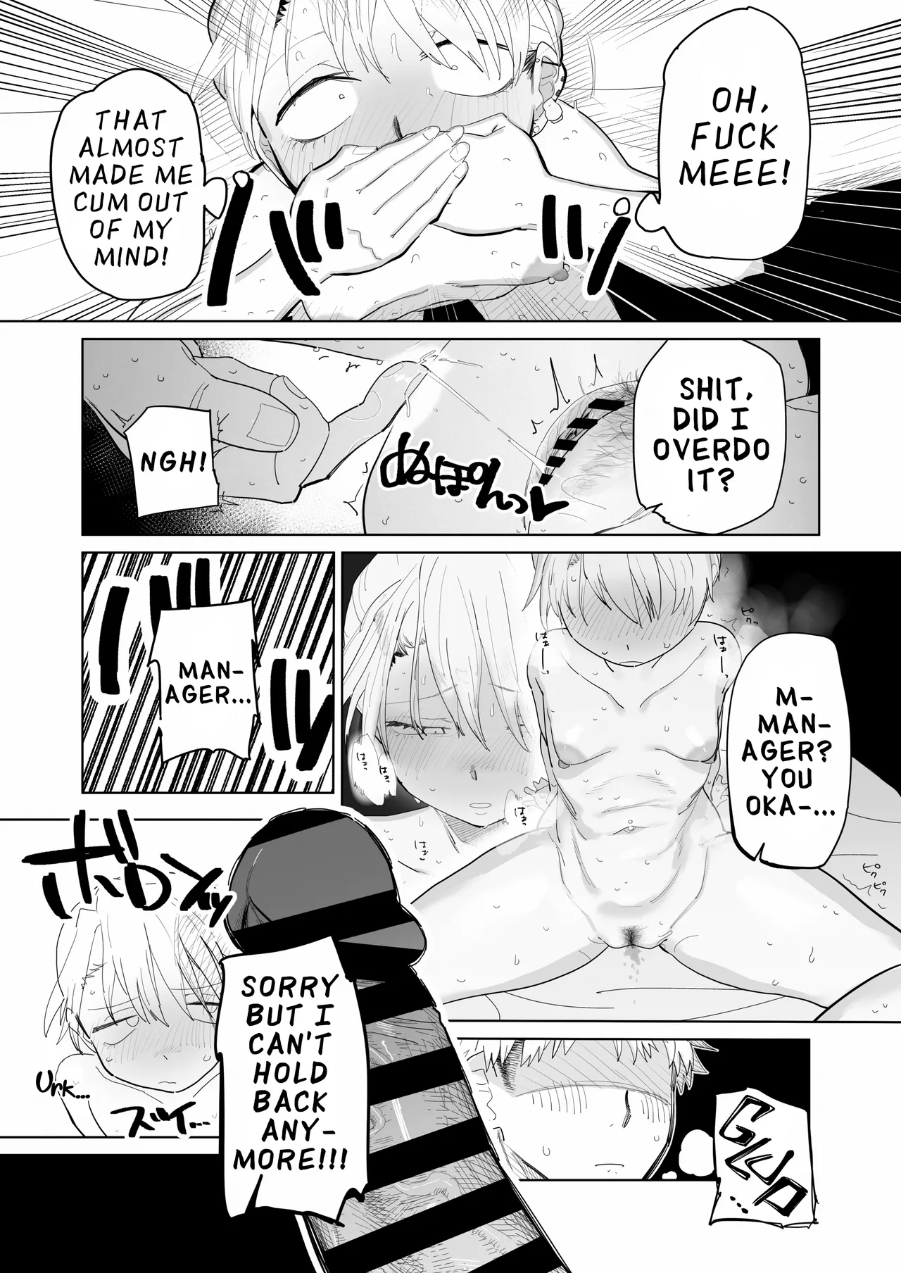 Tenchou ga Ecchi na Koto to Hikikae ni Kyuryou o Kezuri ni Kuru!! | My Manager Docks My Pay In Exchange for Sexual Favors!!! page 28 original parody - handjob leg lock hentai manga - read online free