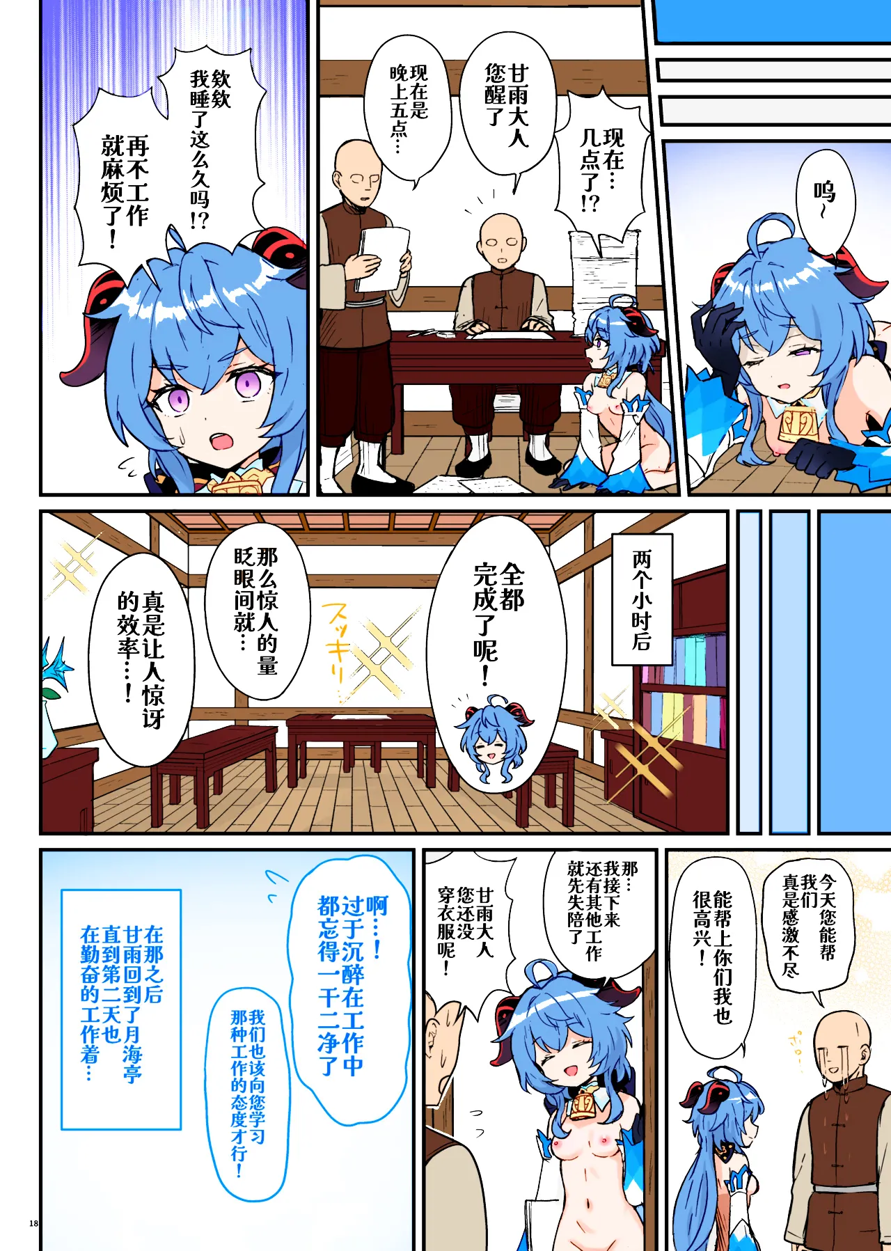 Ganyu-chan ga Shigoto to Seiyoku Shori o Otetsudai suru Hon. page 19 featuring ganyu genshin impact parody - group uncensored hentai manga - read online free