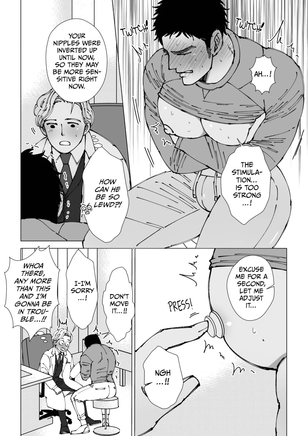 Sawatte Tatasete, Kanbotsu Chikubi. | Touch Me and Make My Inverted Nipples Hard Chapters 1-3 page 11 - muscle lab coat hentai manga - read online free