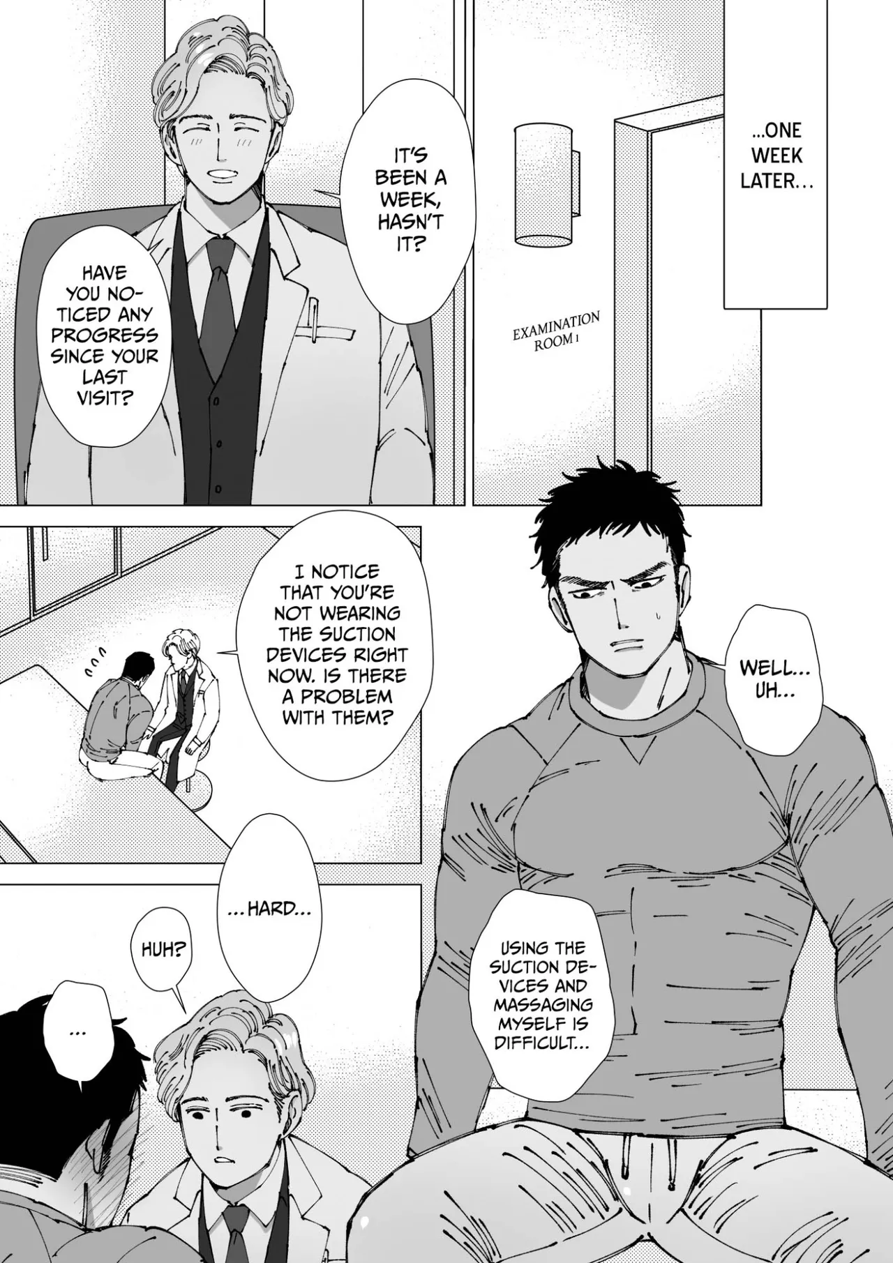 Sawatte Tatasete, Kanbotsu Chikubi. | Touch Me and Make My Inverted Nipples Hard Chapters 1-3 page 16 - muscle lab coat hentai manga - read online free