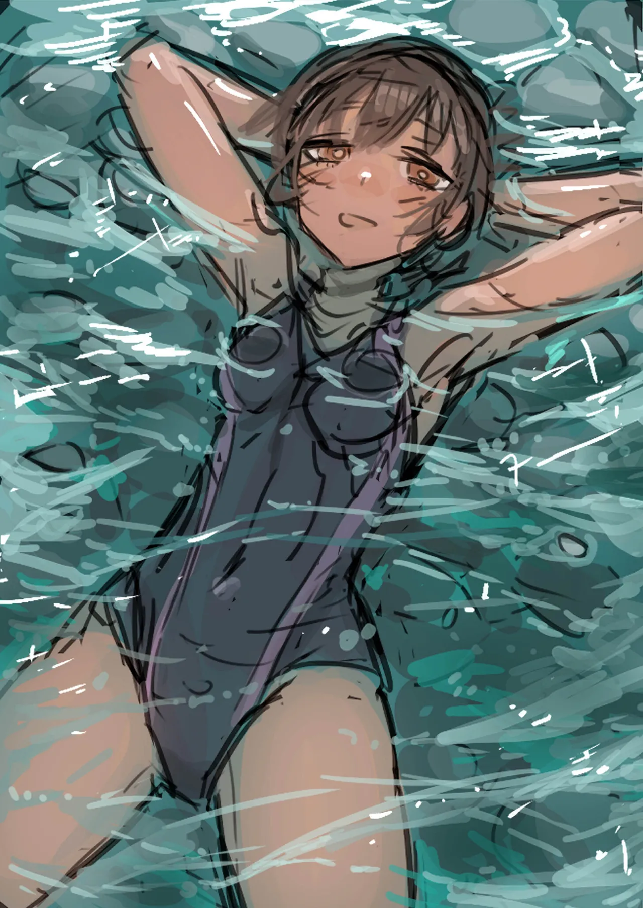 Hiyake Bishoujo ga Yuuwaku Shite Kurunda ga page 184 - swimsuit story arc hentai manga - read online free